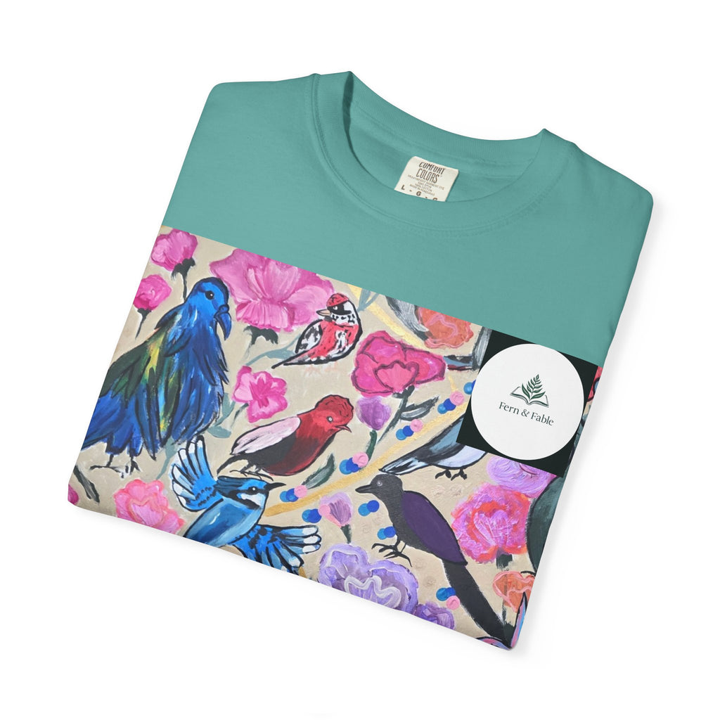 Floral Hummingbird T-Shirt — "Do Good Be Good Stay Queen" Back Print