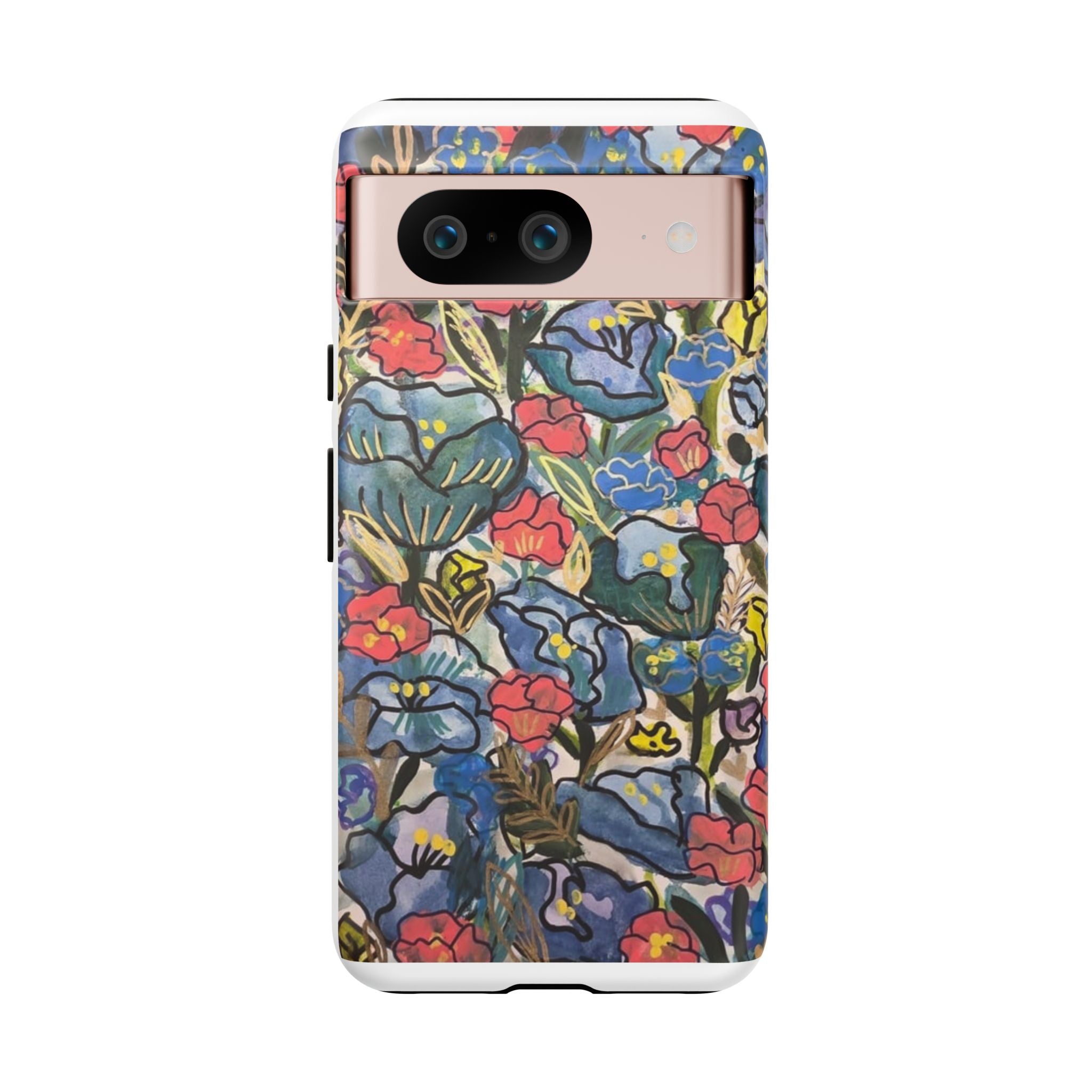 Floral Mosaic Tough Phone Case — Colorful Wildflower Protective iPhone Cover