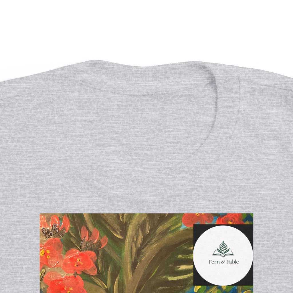 Toddler Tee — Colorful Tropical Floral Print Kids Shirt