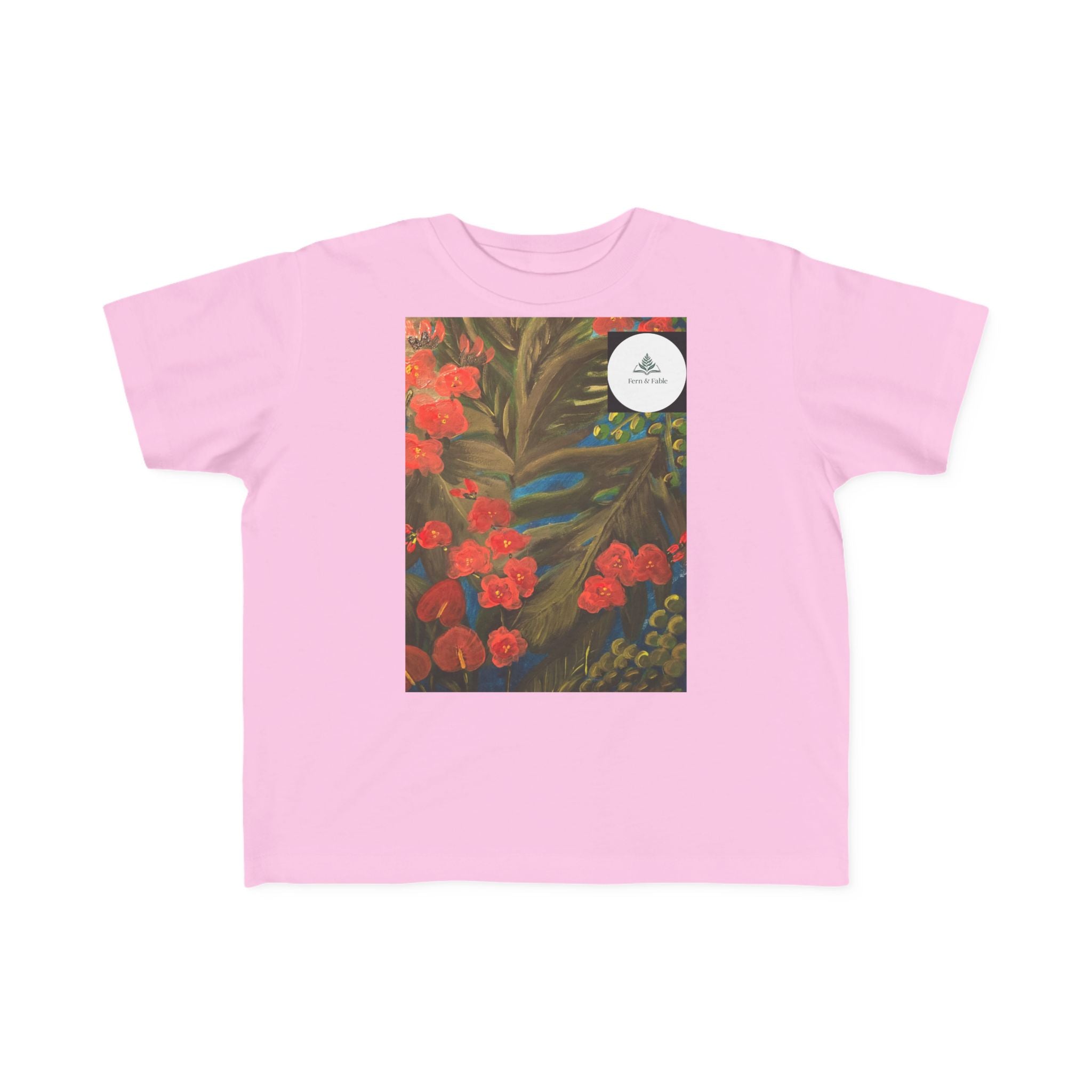 Toddler Tee — Colorful Tropical Floral Print Kids Shirt