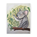 Koala Eating Bamboo Stretched Canvas Wall Art — Cute Nursery & Kids Room Decor