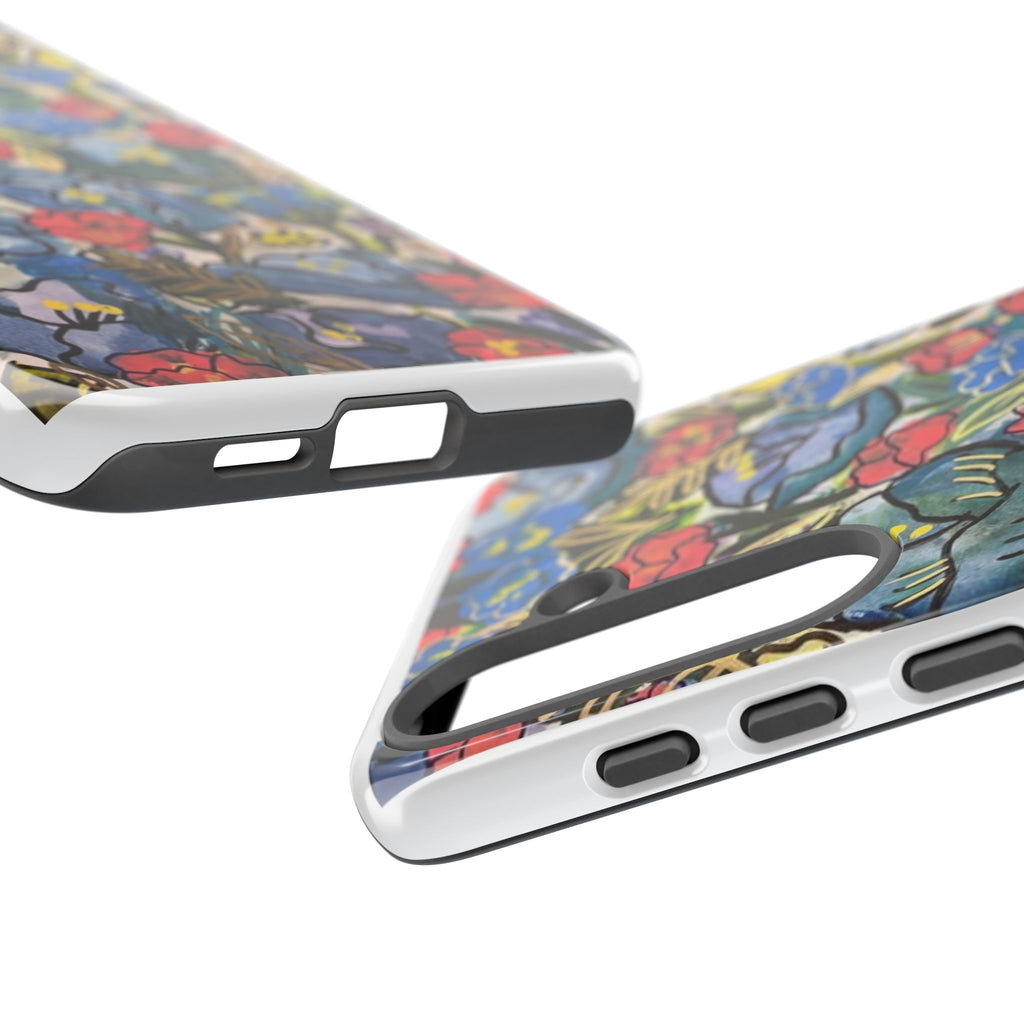 Floral Mosaic Tough Phone Case — Colorful Wildflower Protective iPhone Cover