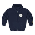 Zip Hoodie with Geometric Mandala Pocket Design