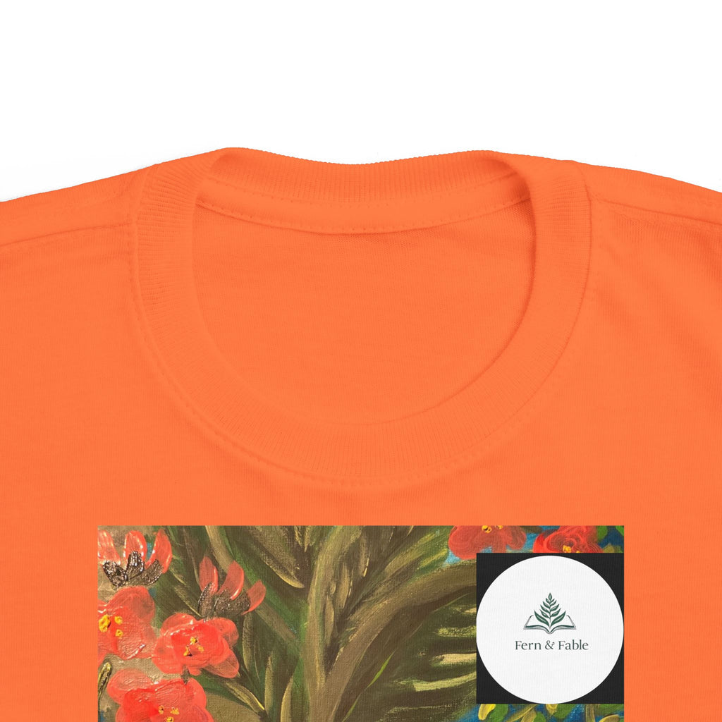 Toddler Tee — Colorful Tropical Floral Print Kids Shirt