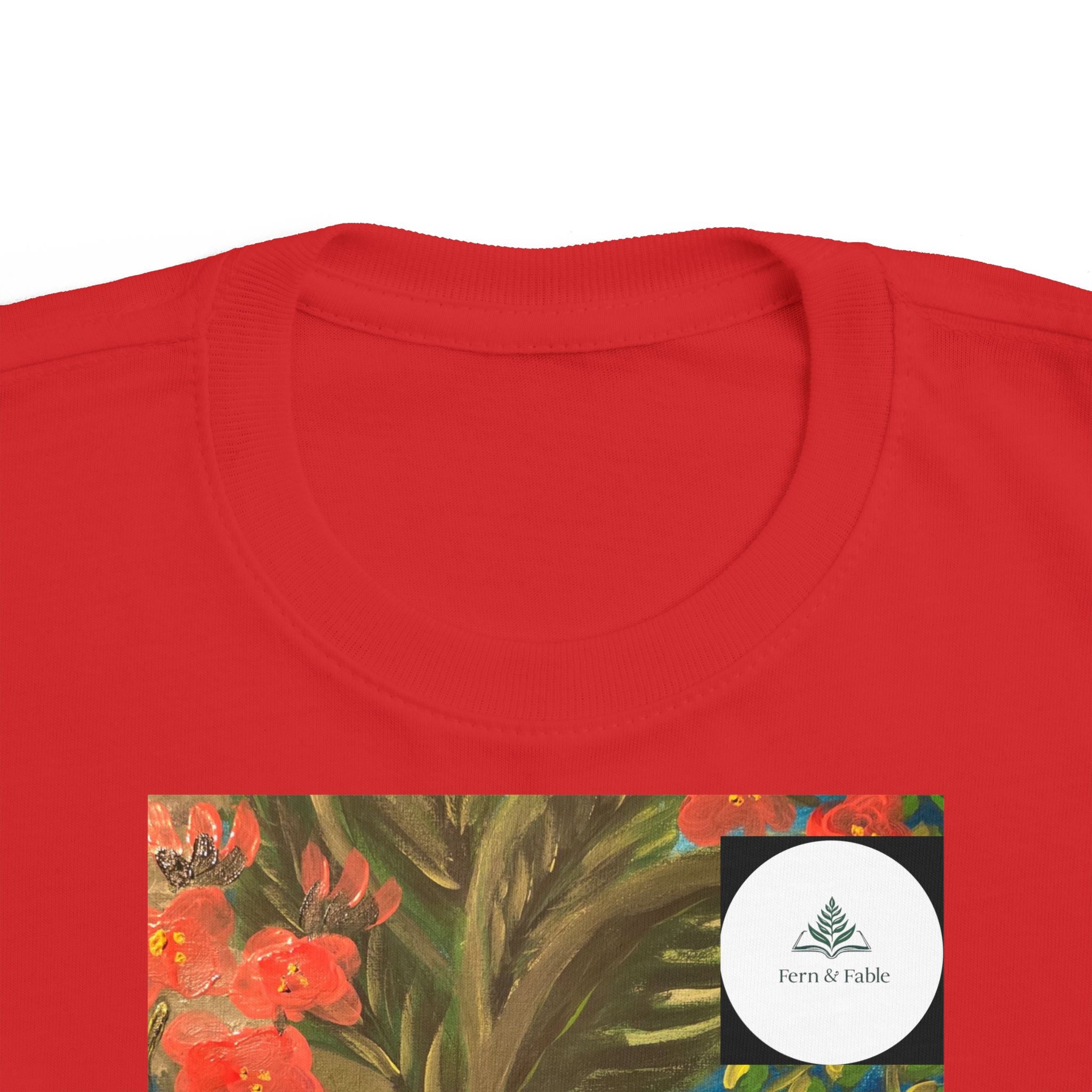 Toddler Tee — Colorful Tropical Floral Print Kids Shirt