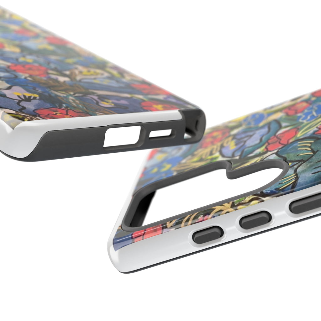 Floral Mosaic Tough Phone Case — Colorful Wildflower Protective iPhone Cover