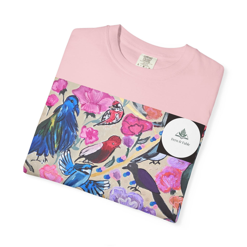 Floral Hummingbird T-Shirt — "Do Good Be Good Stay Queen" Back Print