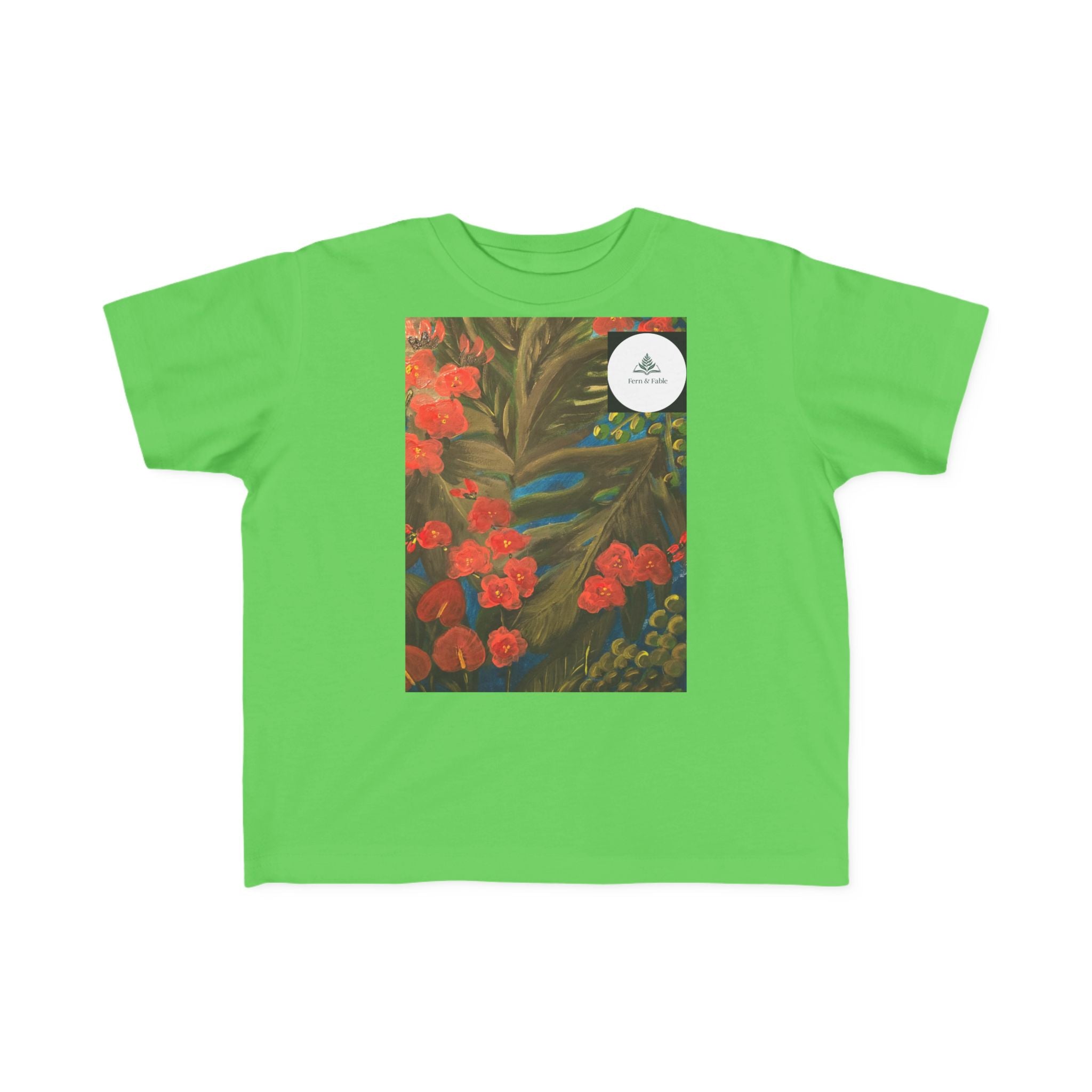 Toddler Tee — Colorful Tropical Floral Print Kids Shirt