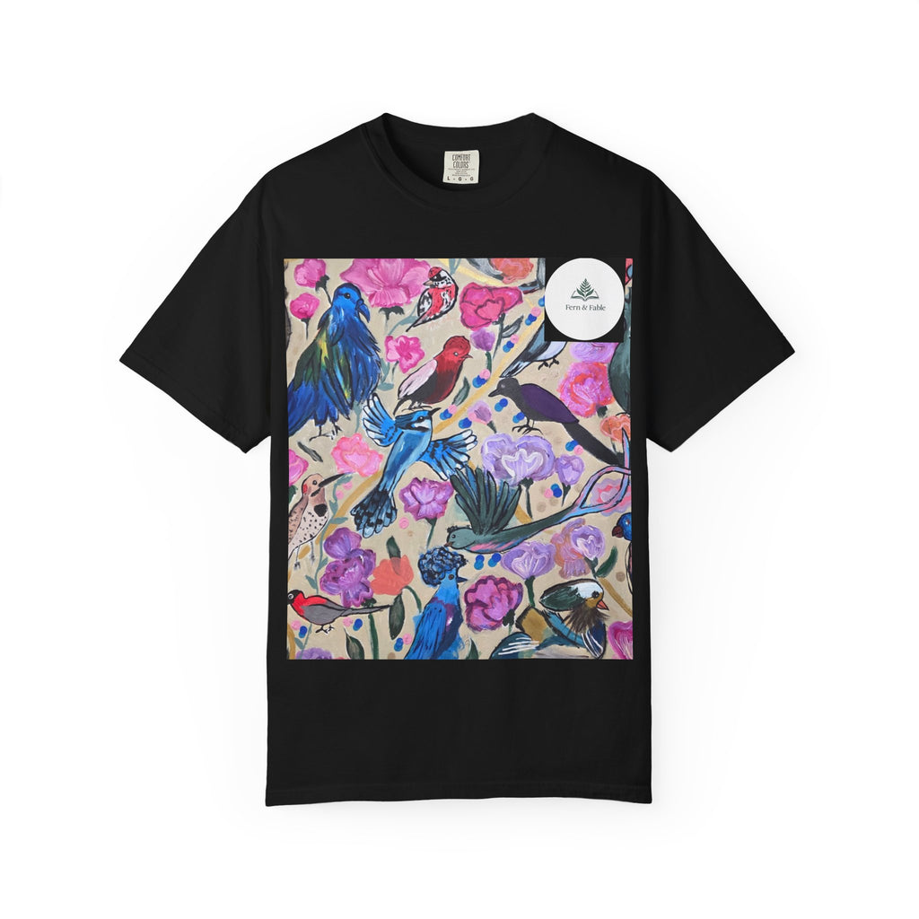 Floral Hummingbird T-Shirt — "Do Good Be Good Stay Queen" Back Print