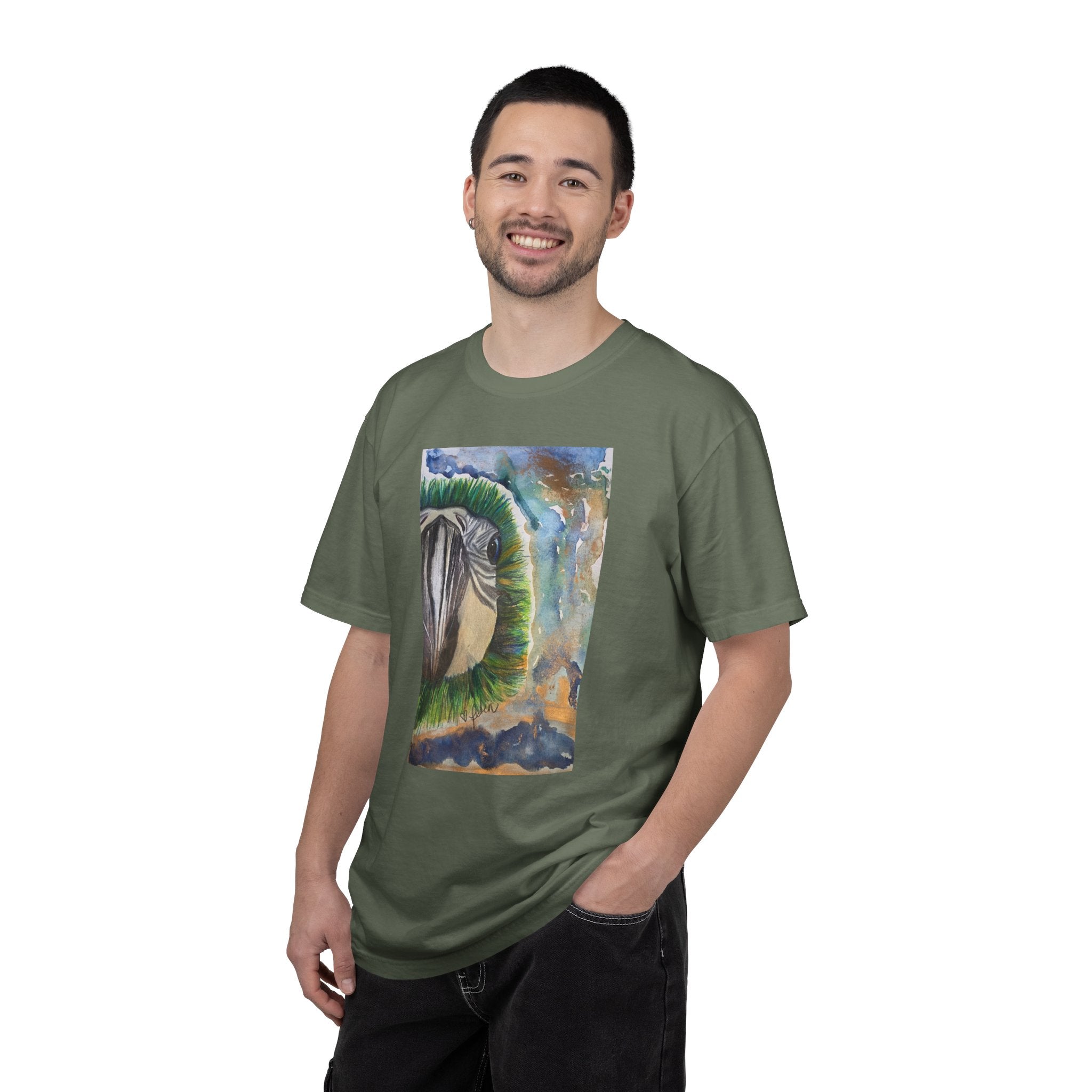 Parrot Eye Art T-Shirt — Colorful Tropical Bird Graphic Tee