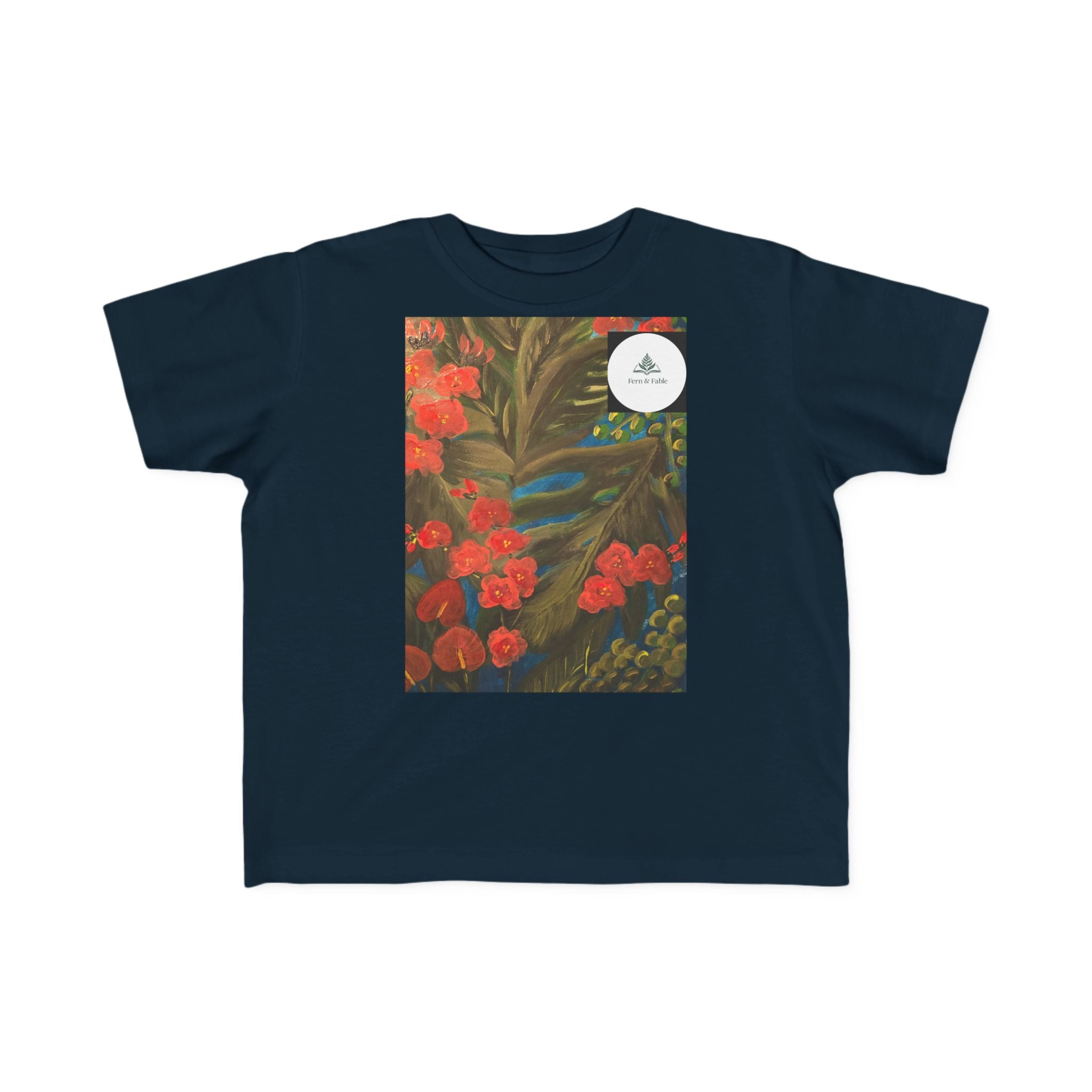 Toddler Tee — Colorful Tropical Floral Print Kids Shirt