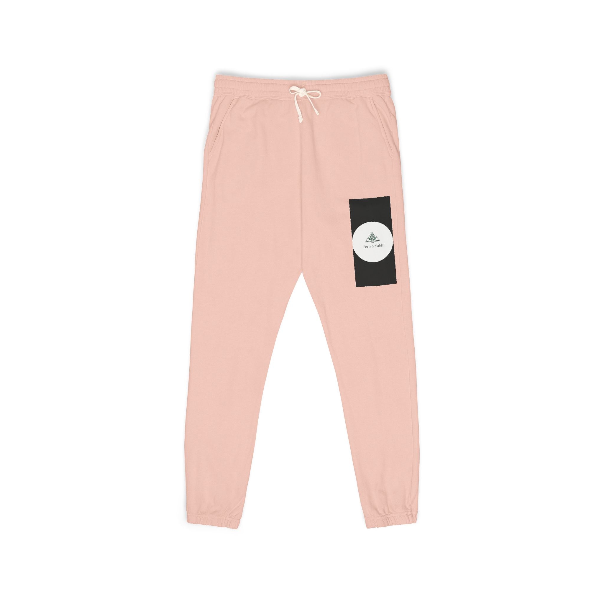 Embroidered Circle Logo Sweatpants — Garment-Dyed Fleece Joggers