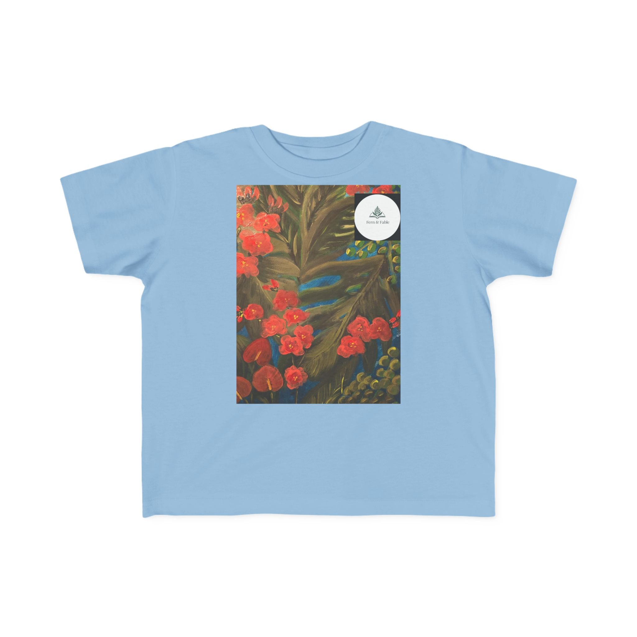 Toddler Tee — Colorful Tropical Floral Print Kids Shirt