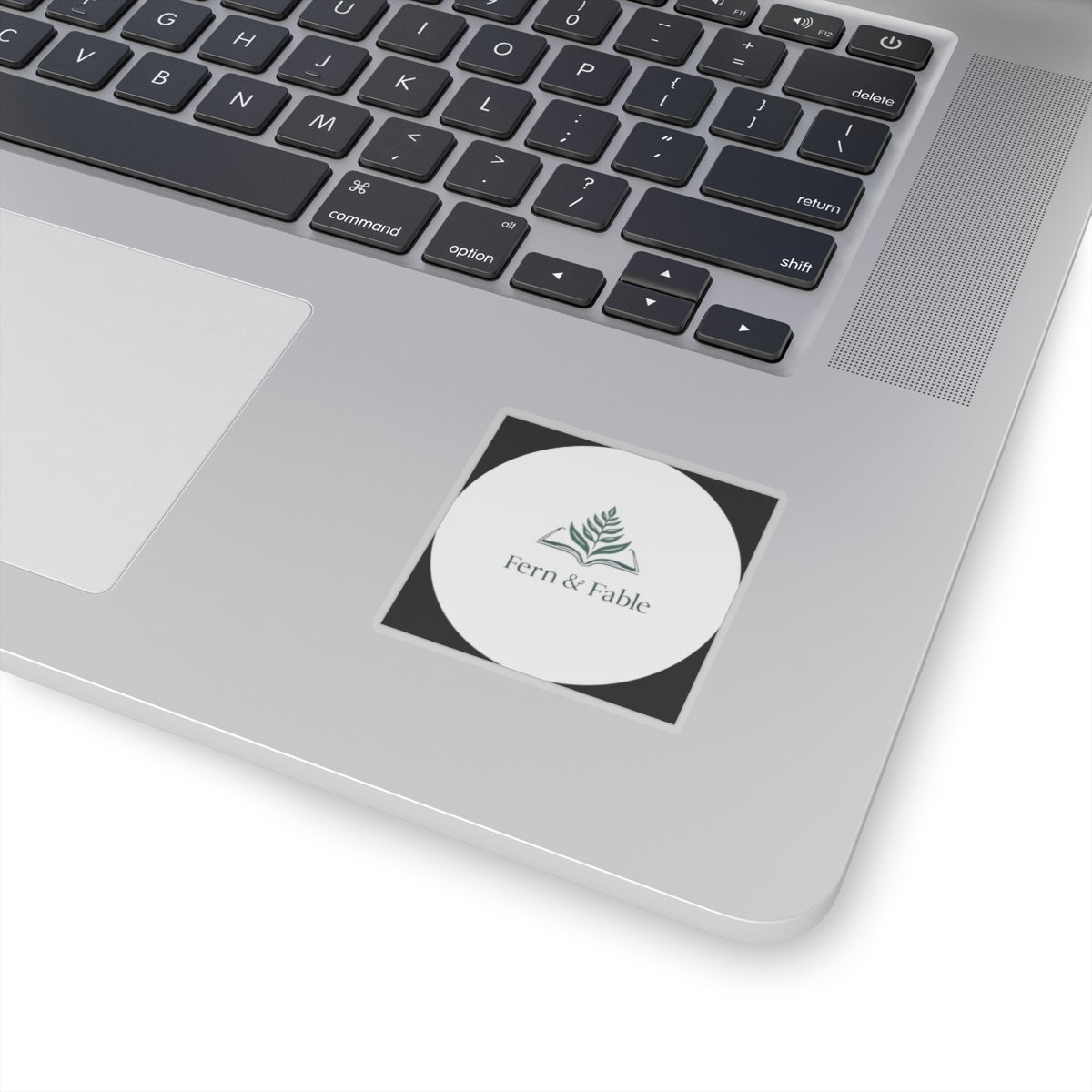 Fern & Fable Logo Sticker — Kiss-Cut Round Brand Decal