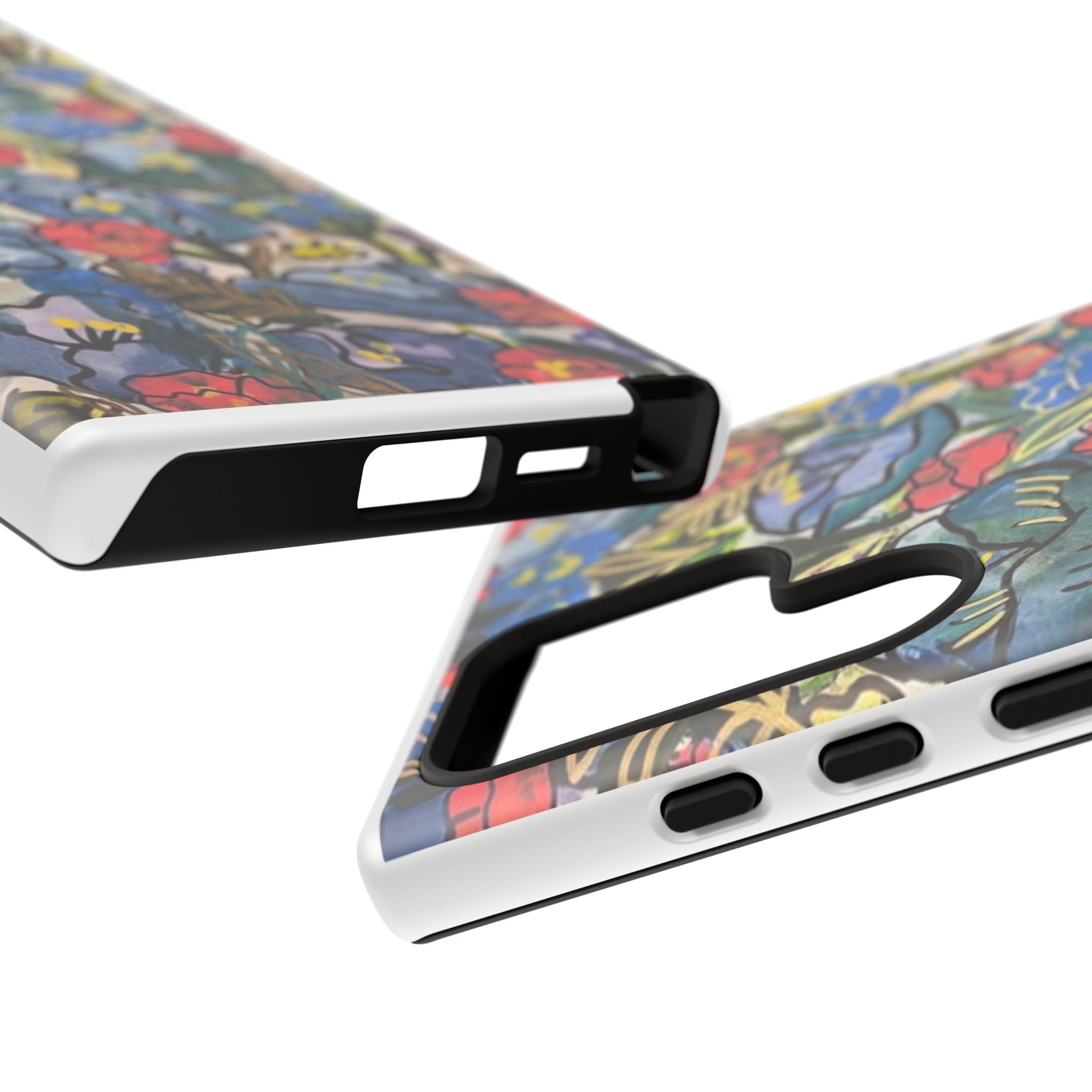 Floral Mosaic Tough Phone Case — Colorful Wildflower Protective iPhone Cover