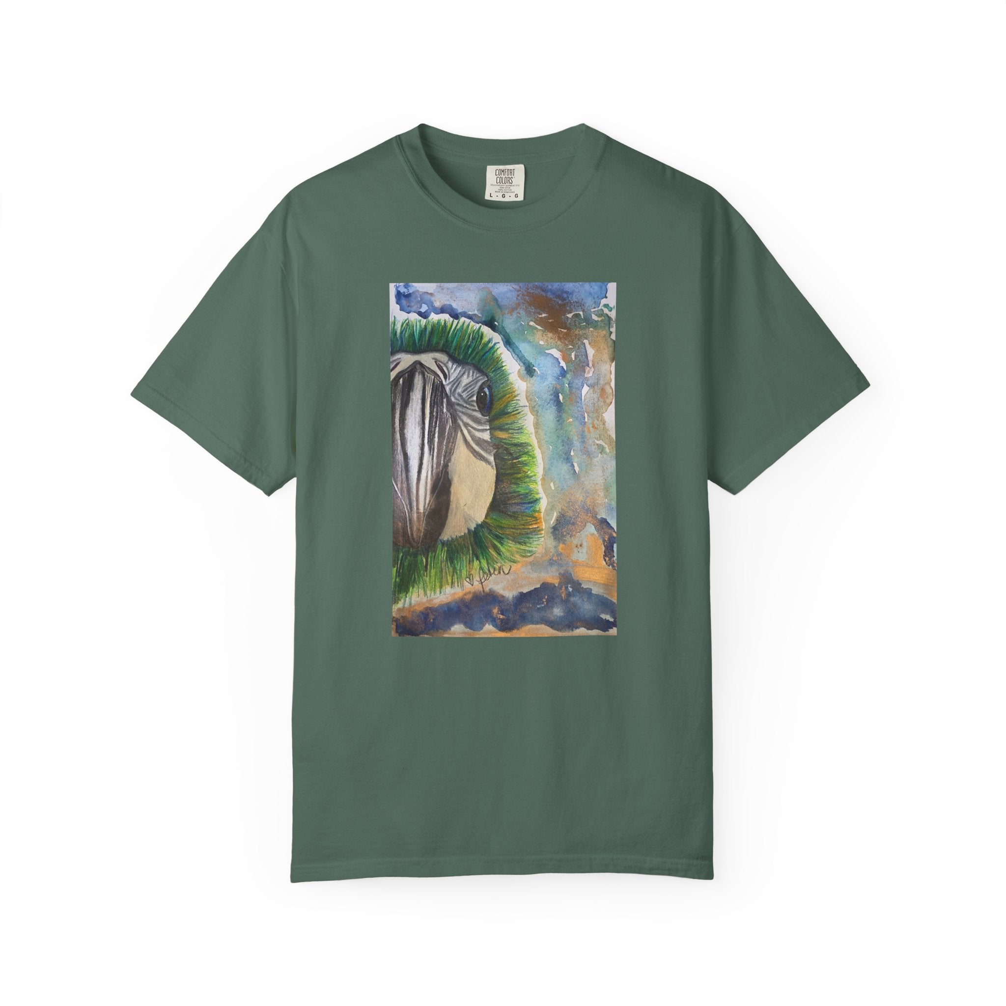 Parrot Eye Art T-Shirt — Colorful Tropical Bird Graphic Tee