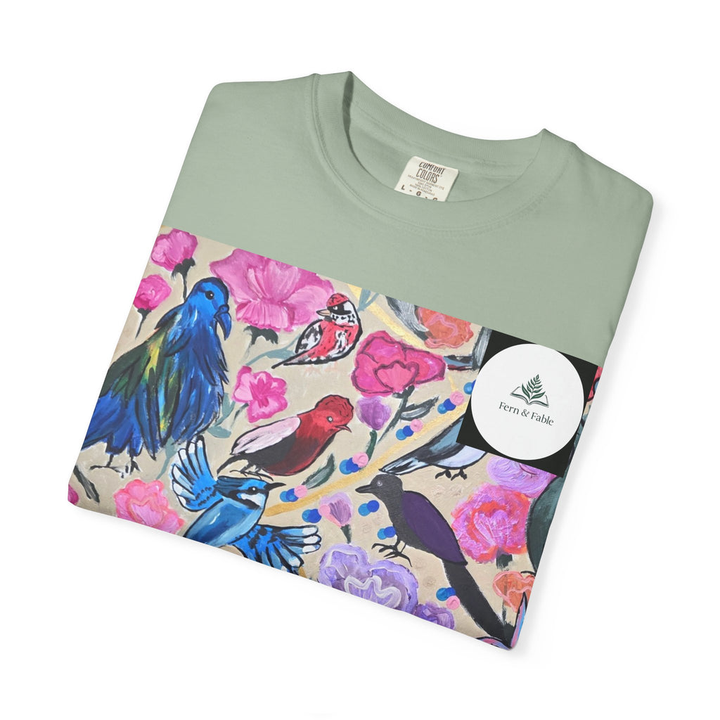 Floral Hummingbird T-Shirt — "Do Good Be Good Stay Queen" Back Print