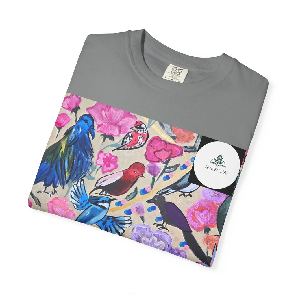 Floral Hummingbird T-Shirt — "Do Good Be Good Stay Queen" Back Print