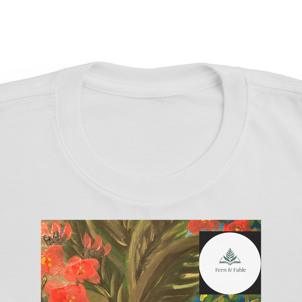 Toddler Tee — Colorful Tropical Floral Print Kids Shirt