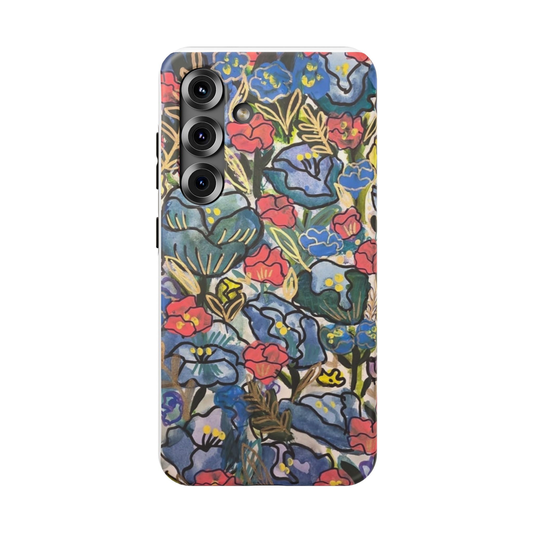 Floral Pattern Impact-Resistant Phone Case – Colorful Vintage Flowers
