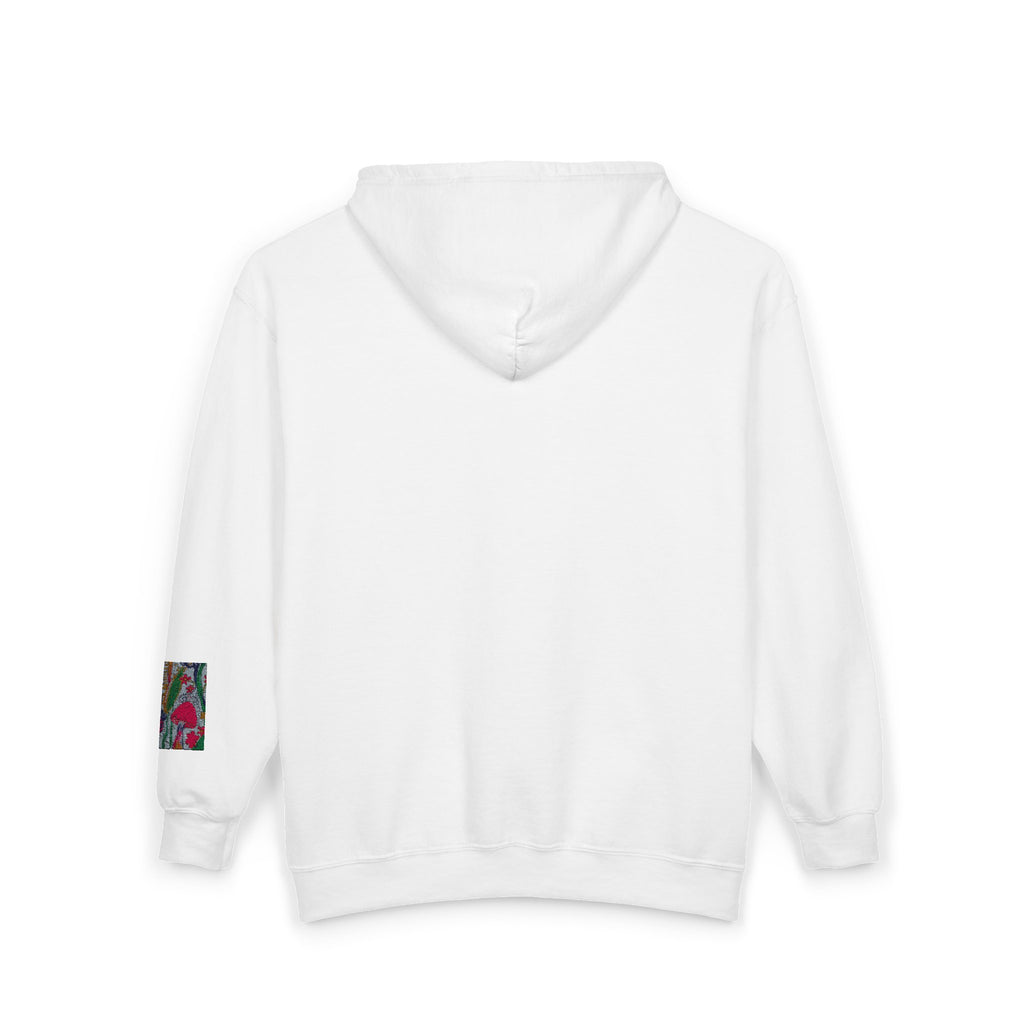 Zip Hoodie with Geometric Mandala Pocket Design