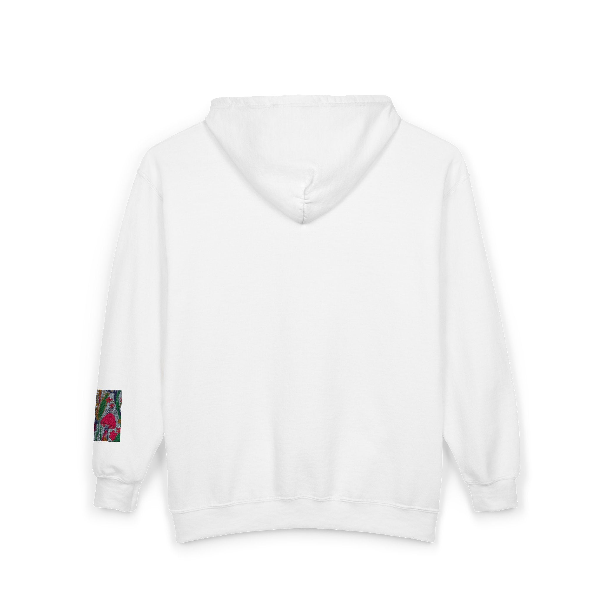 Zip Hoodie with Geometric Mandala Pocket Design