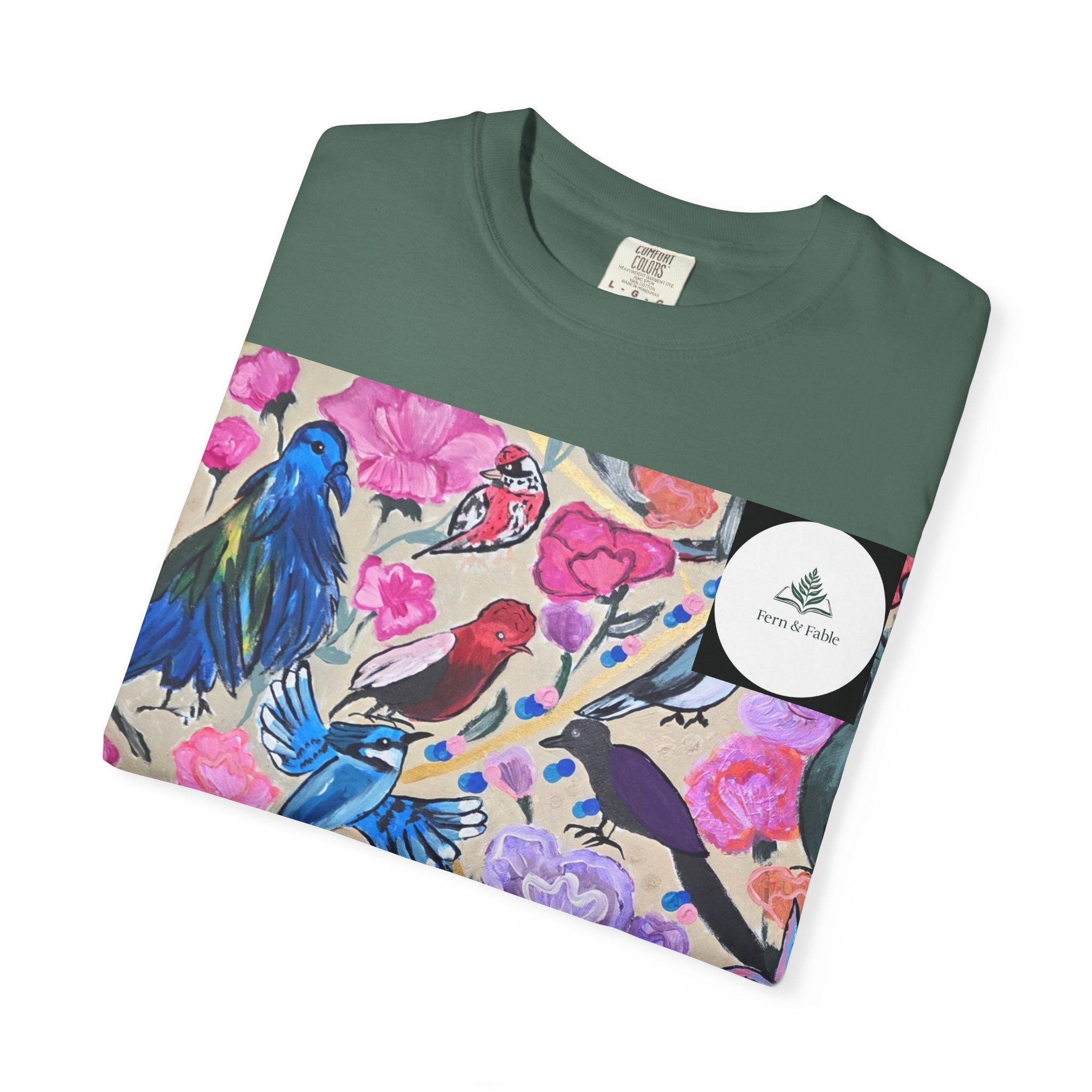 Floral Hummingbird T-Shirt — "Do Good Be Good Stay Queen" Back Print