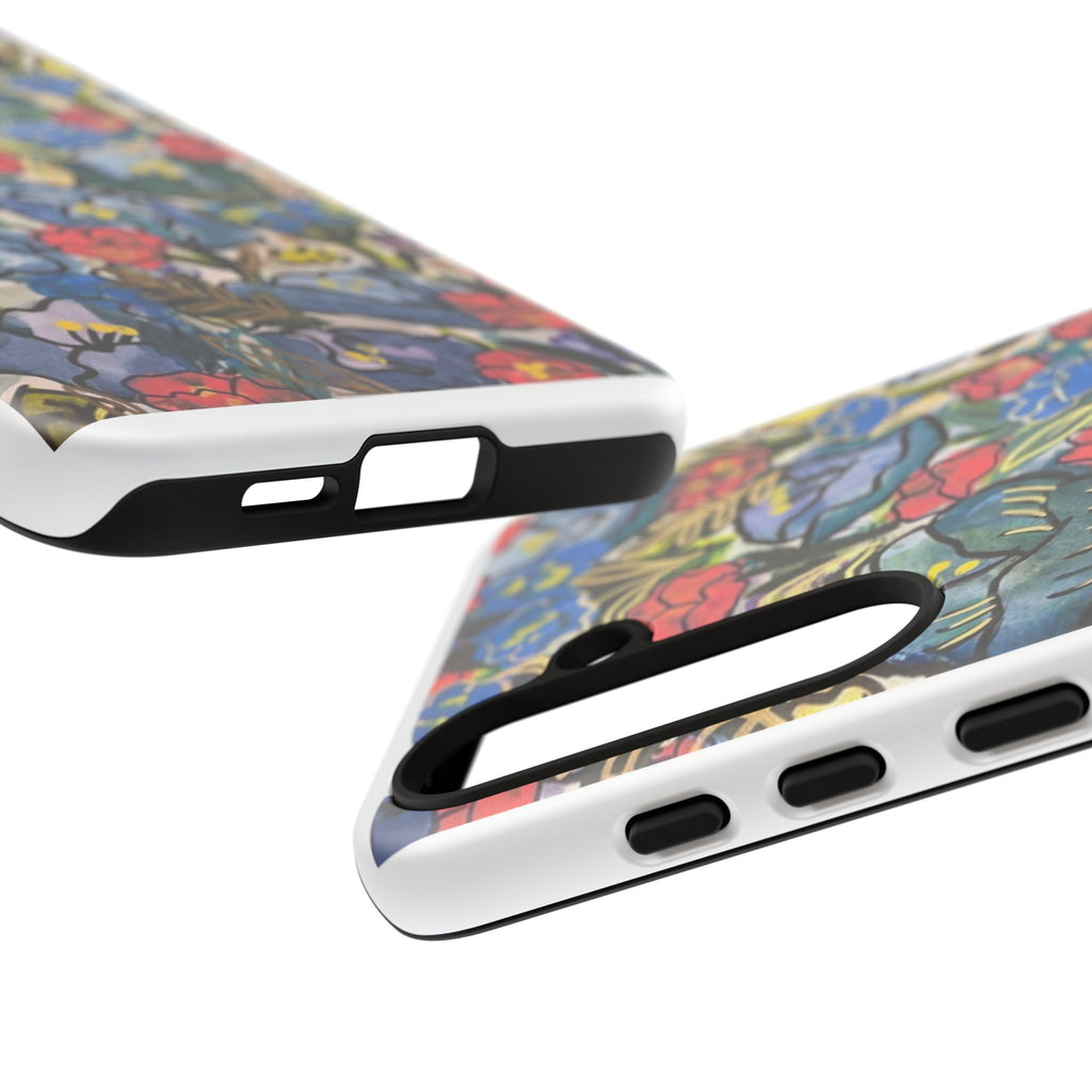 Floral Mosaic Tough Phone Case — Colorful Wildflower Protective iPhone Cover