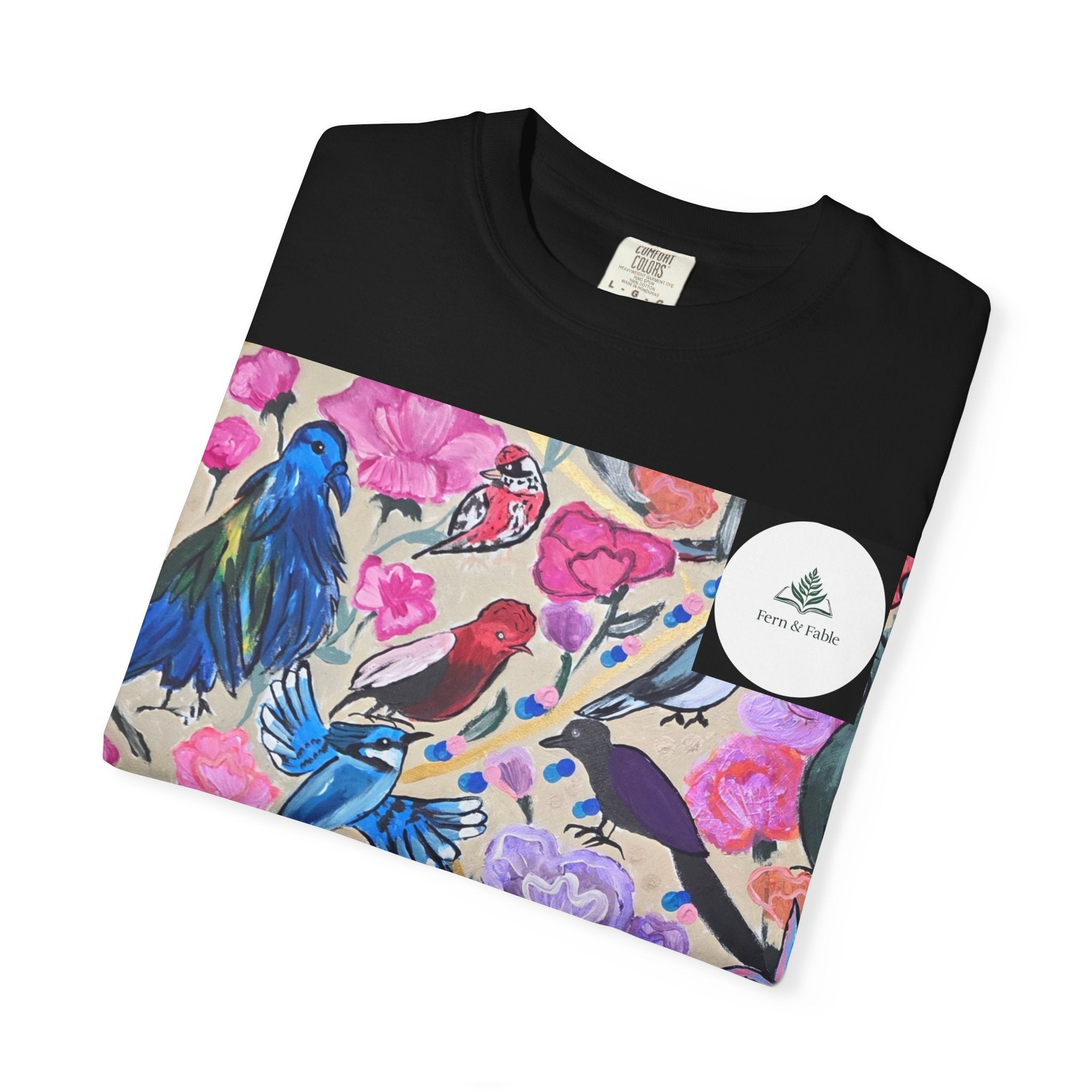 Floral Hummingbird T-Shirt — "Do Good Be Good Stay Queen" Back Print