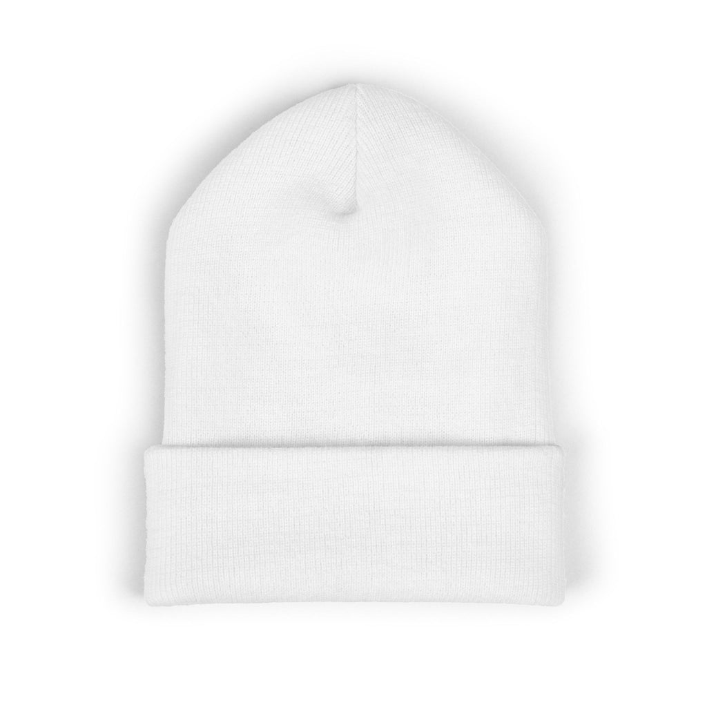 Embroidered Cuffed Beanie — Minimal Logo Winter Hat