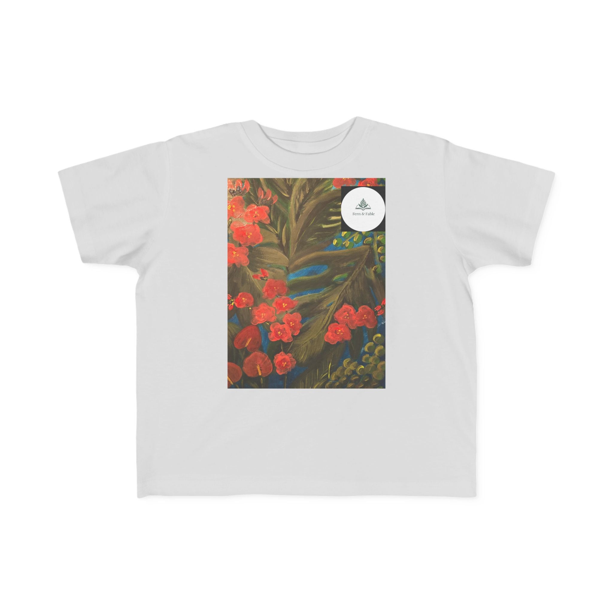 Toddler Tee — Colorful Tropical Floral Print Kids Shirt