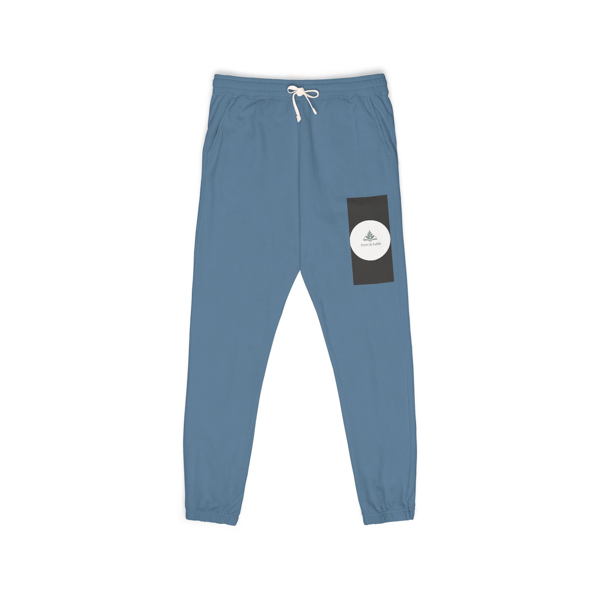Embroidered Circle Logo Sweatpants — Garment-Dyed Fleece Joggers