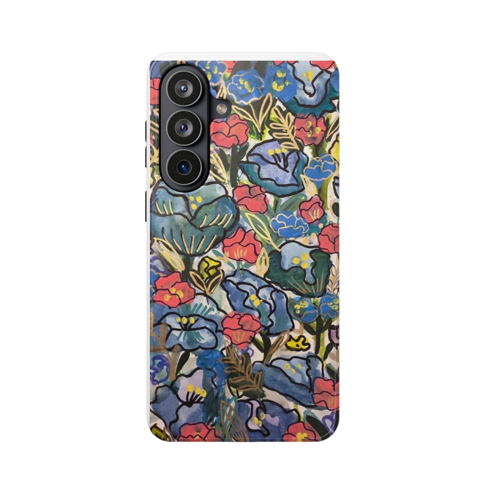 Floral Pattern Impact-Resistant Phone Case – Colorful Vintage Flowers