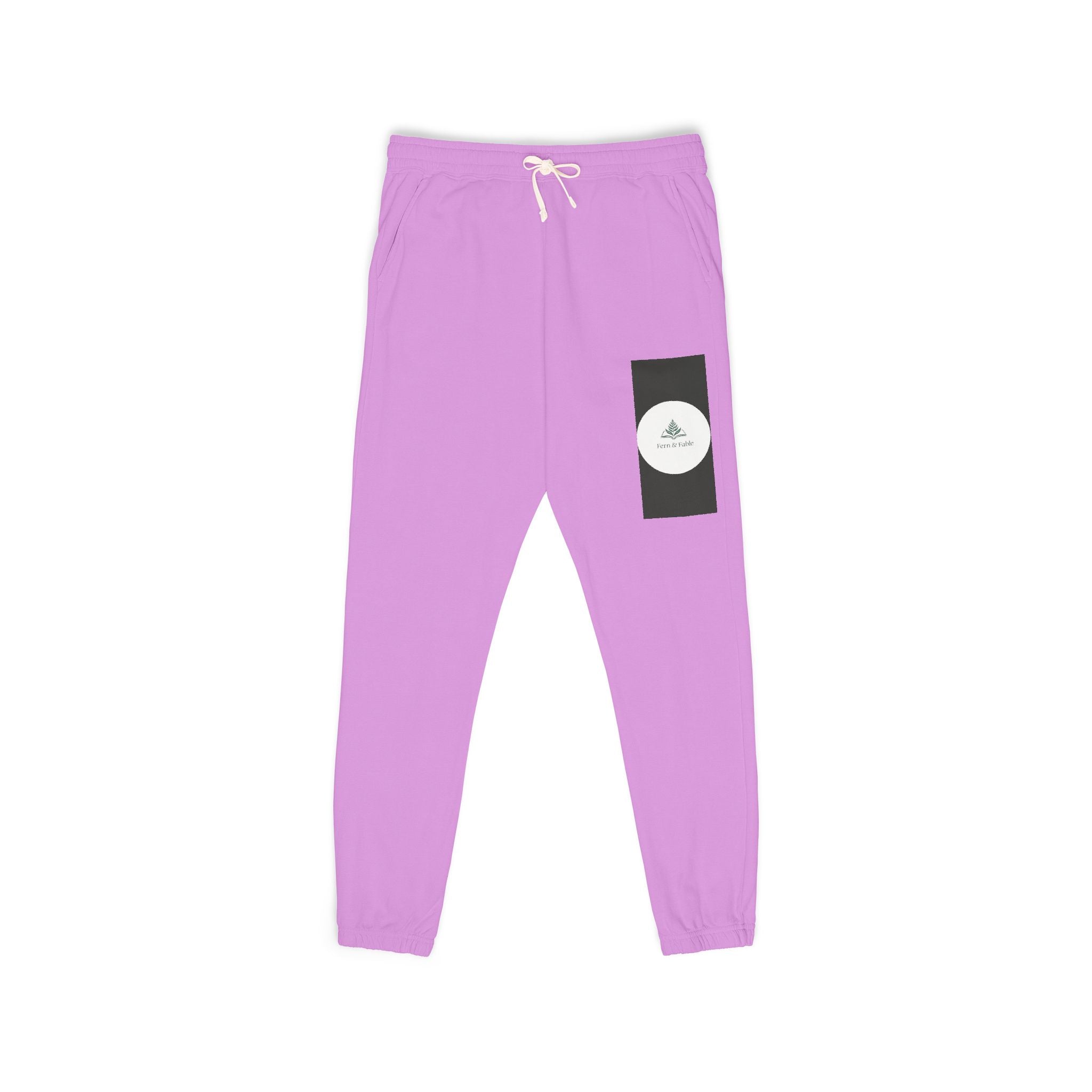 Embroidered Circle Logo Sweatpants — Garment-Dyed Fleece Joggers
