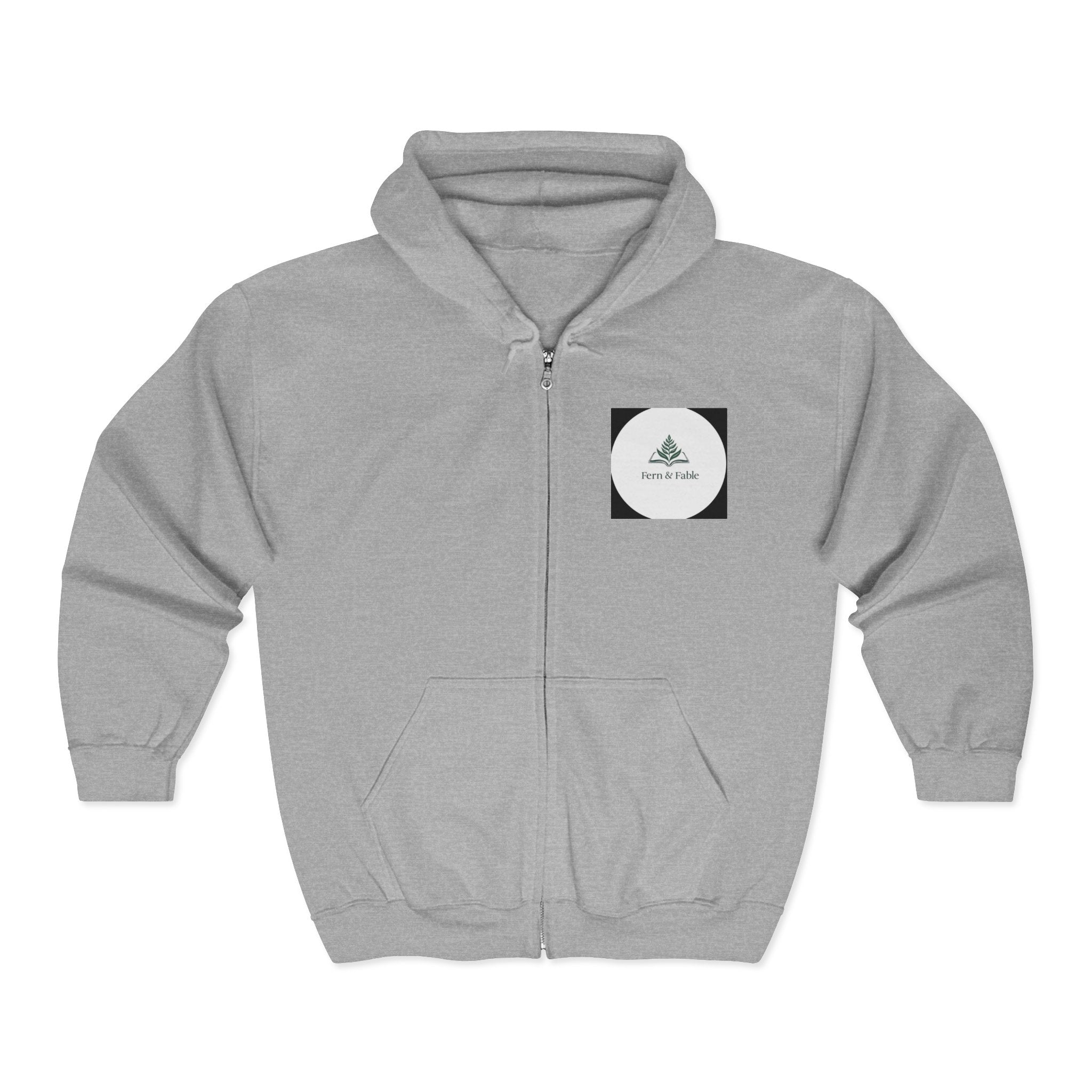 Wolf Howl Zip Hoodie — Artistic Watercolor Wolf Full-Zip Sweatshirt