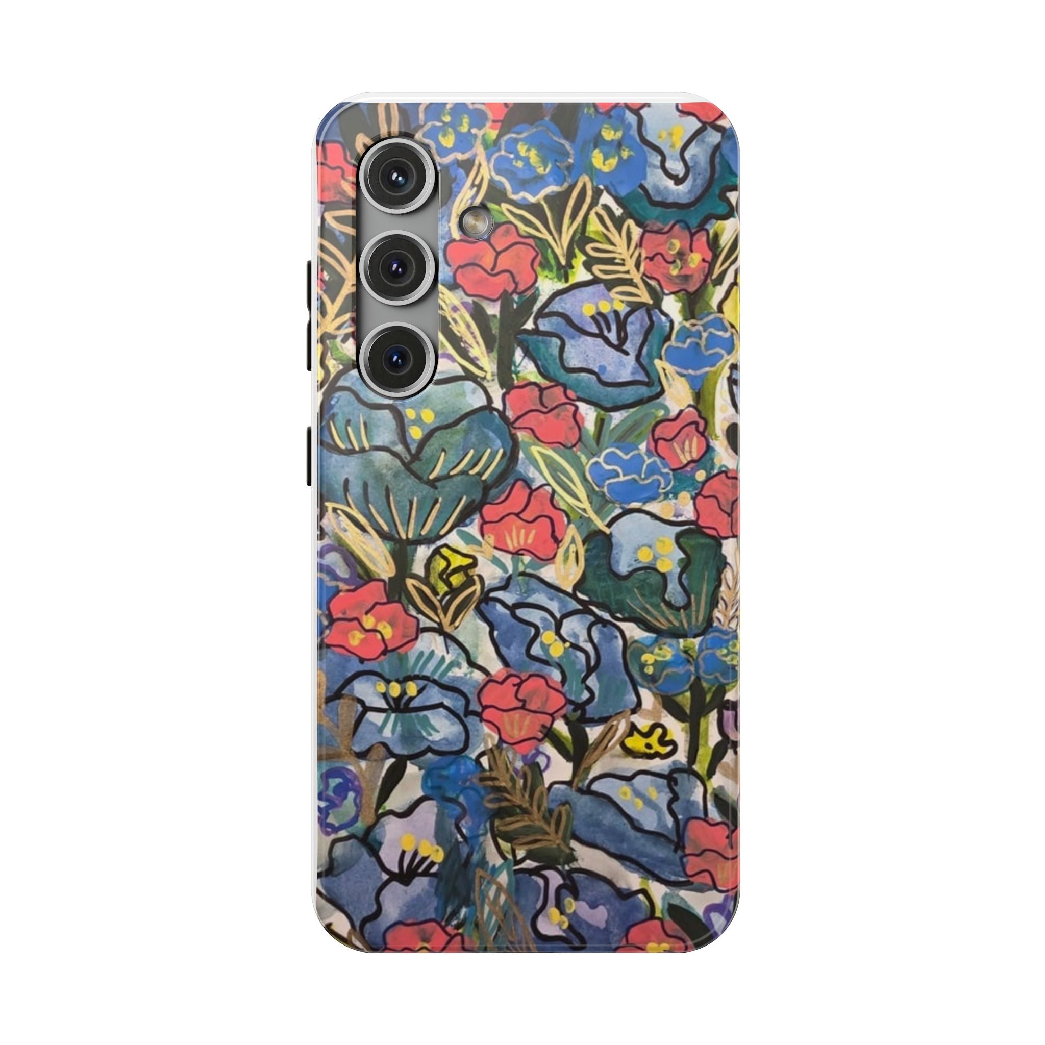 Floral Pattern Impact-Resistant Phone Case – Colorful Vintage Flowers