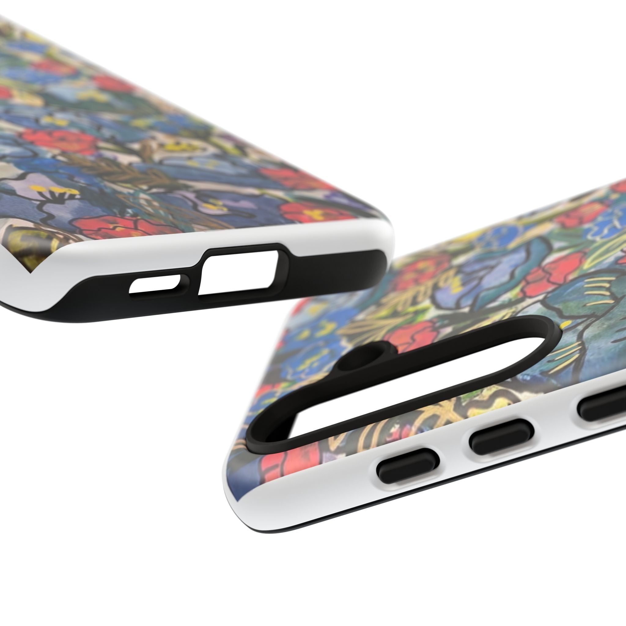 Floral Mosaic Tough Phone Case — Colorful Wildflower Protective iPhone Cover