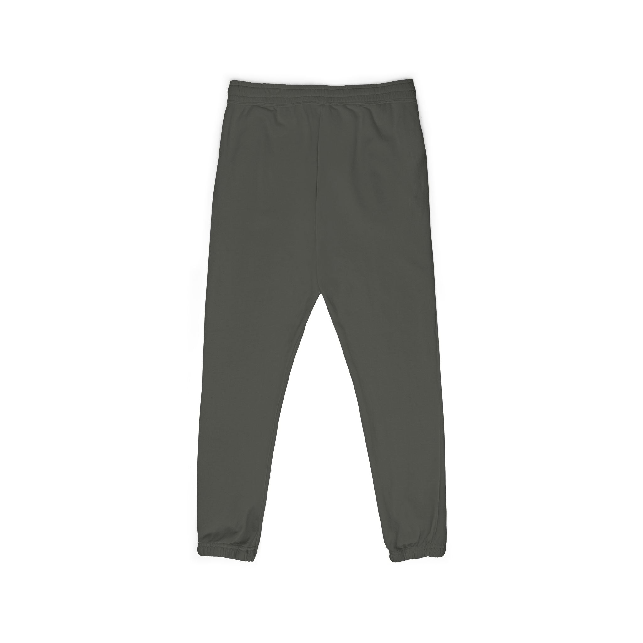 Embroidered Circle Logo Sweatpants — Garment-Dyed Fleece Joggers