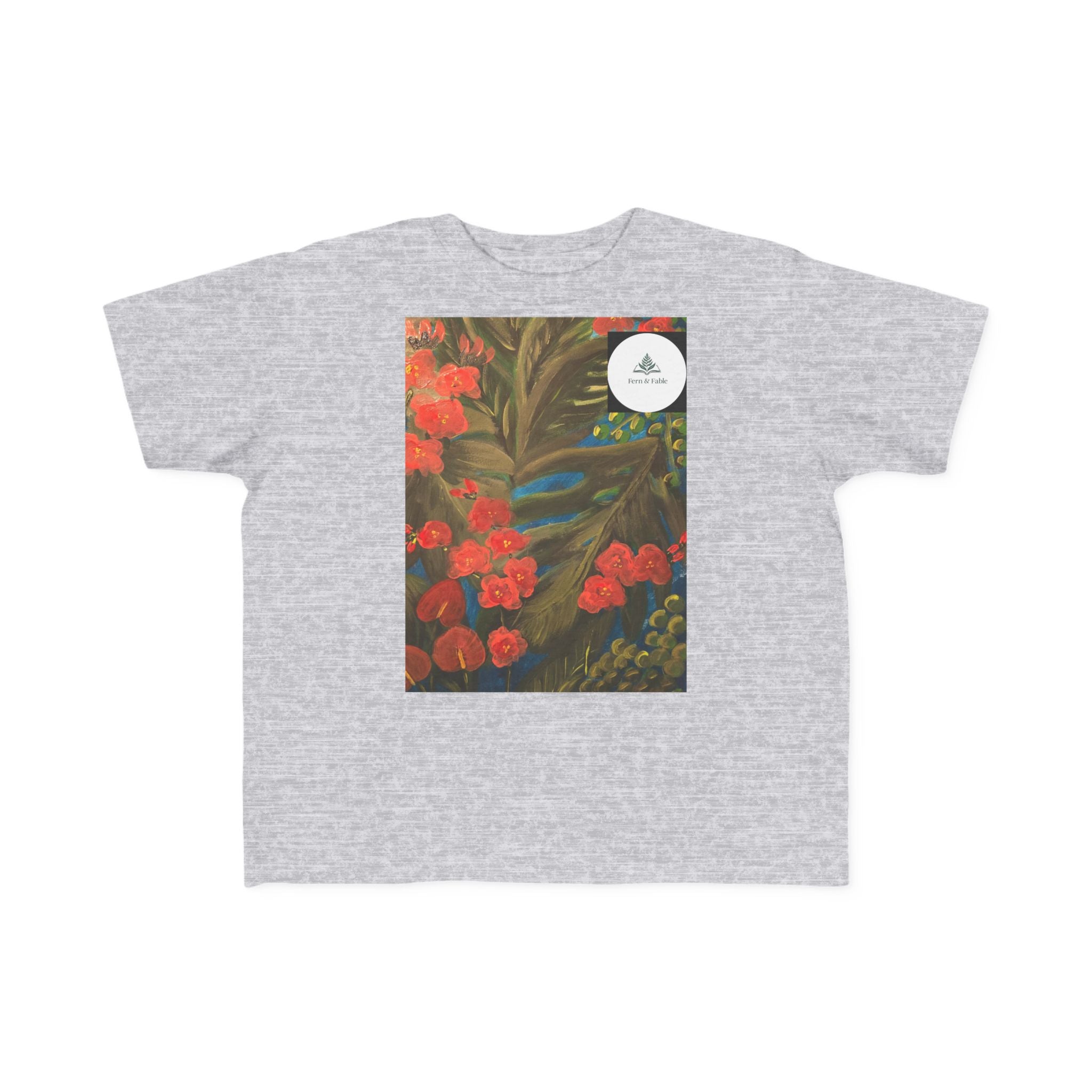 Toddler Tee — Colorful Tropical Floral Print Kids Shirt