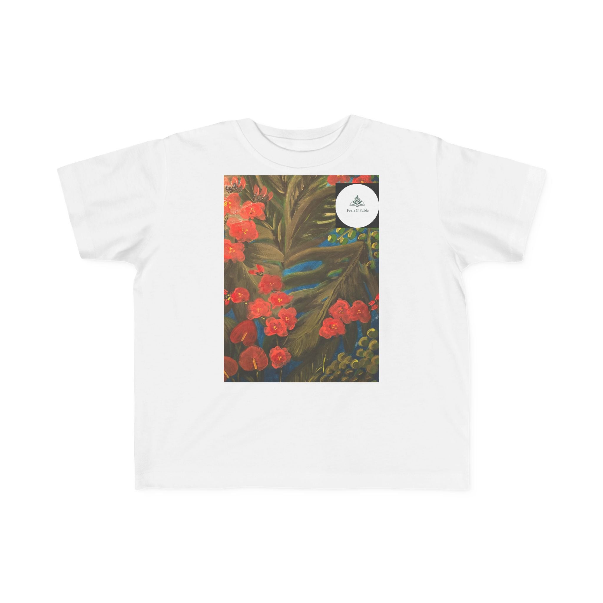 Toddler Tee — Colorful Tropical Floral Print Kids Shirt