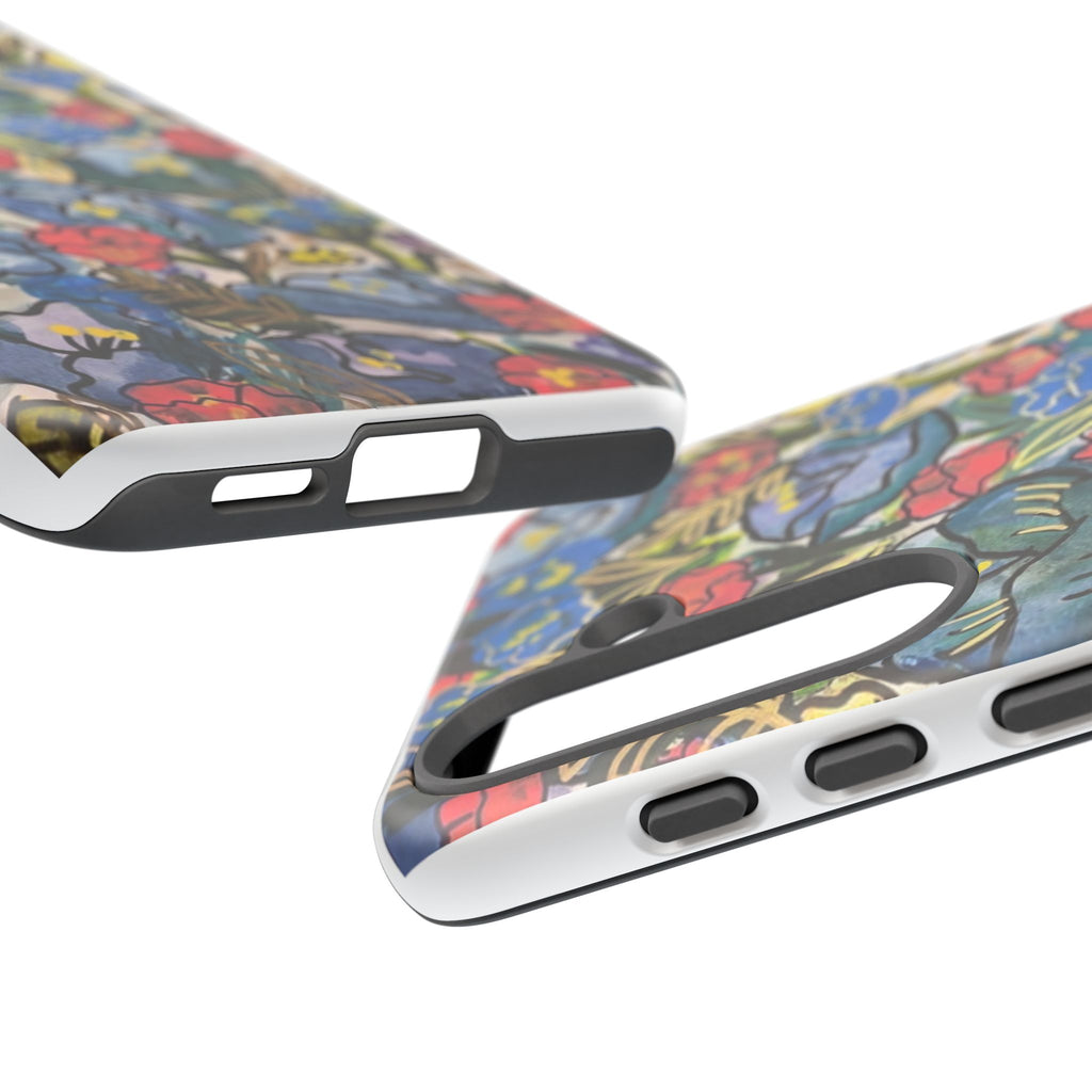 Floral Mosaic Tough Phone Case — Colorful Wildflower Protective iPhone Cover