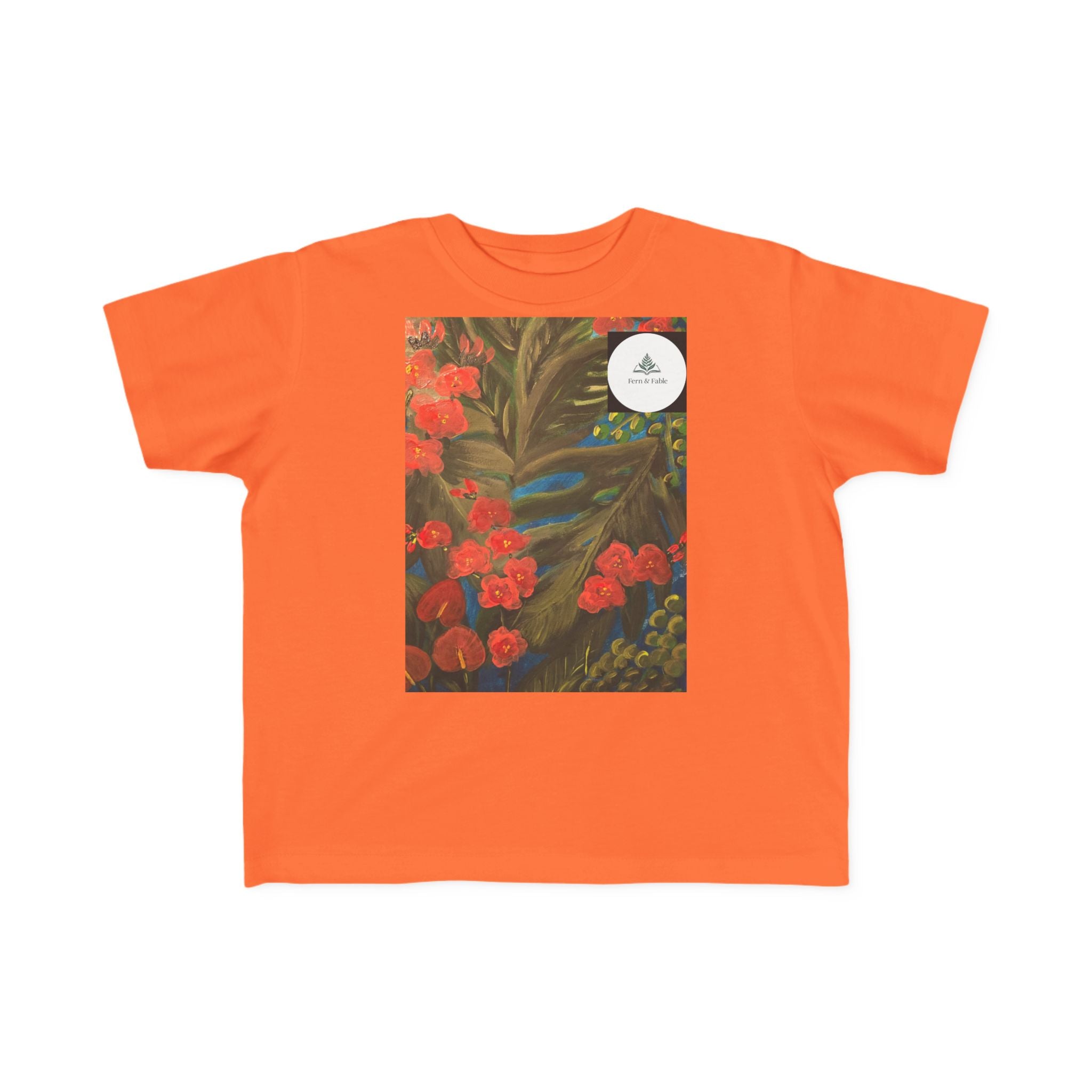 Toddler Tee — Colorful Tropical Floral Print Kids Shirt