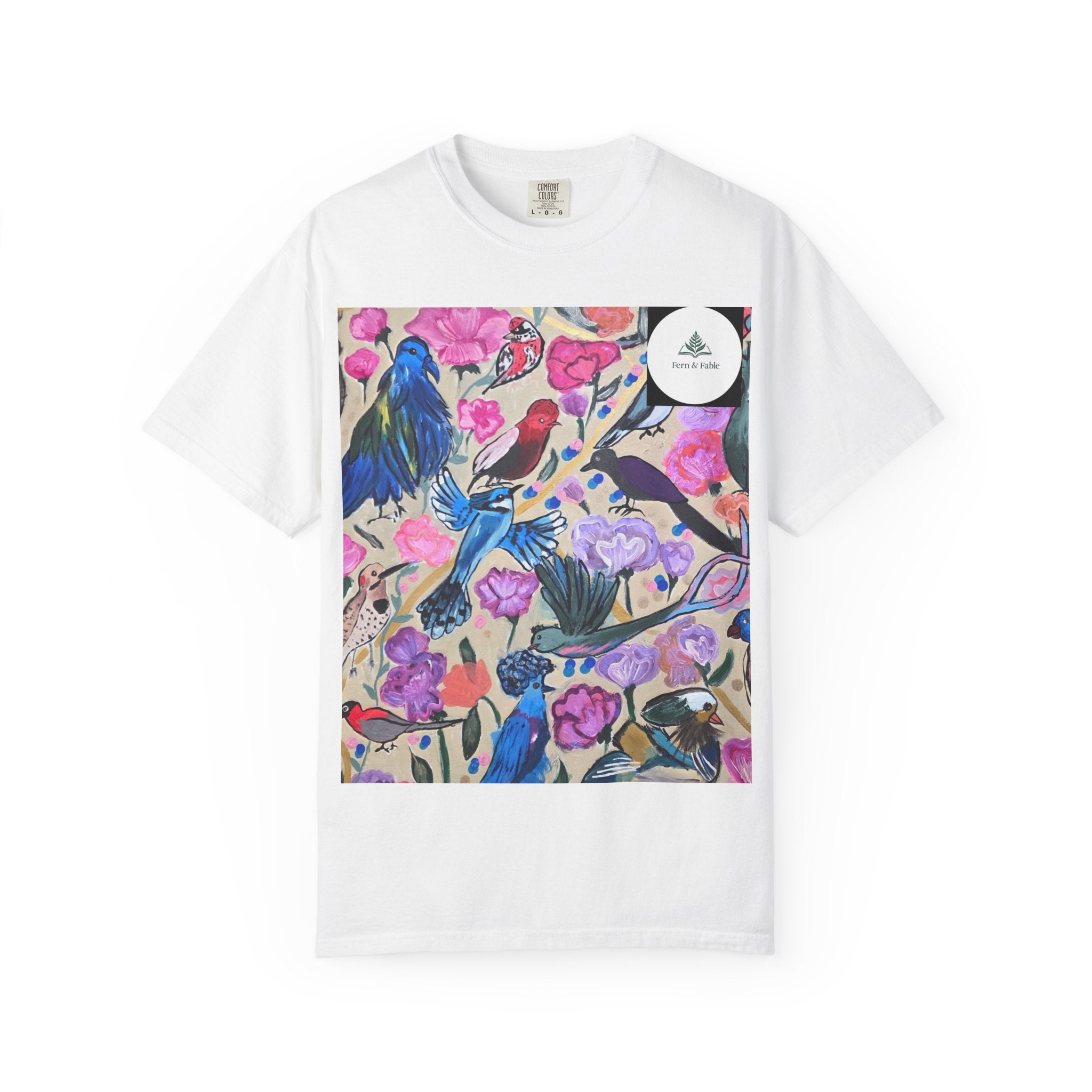 Floral Hummingbird T-Shirt — "Do Good Be Good Stay Queen" Back Print