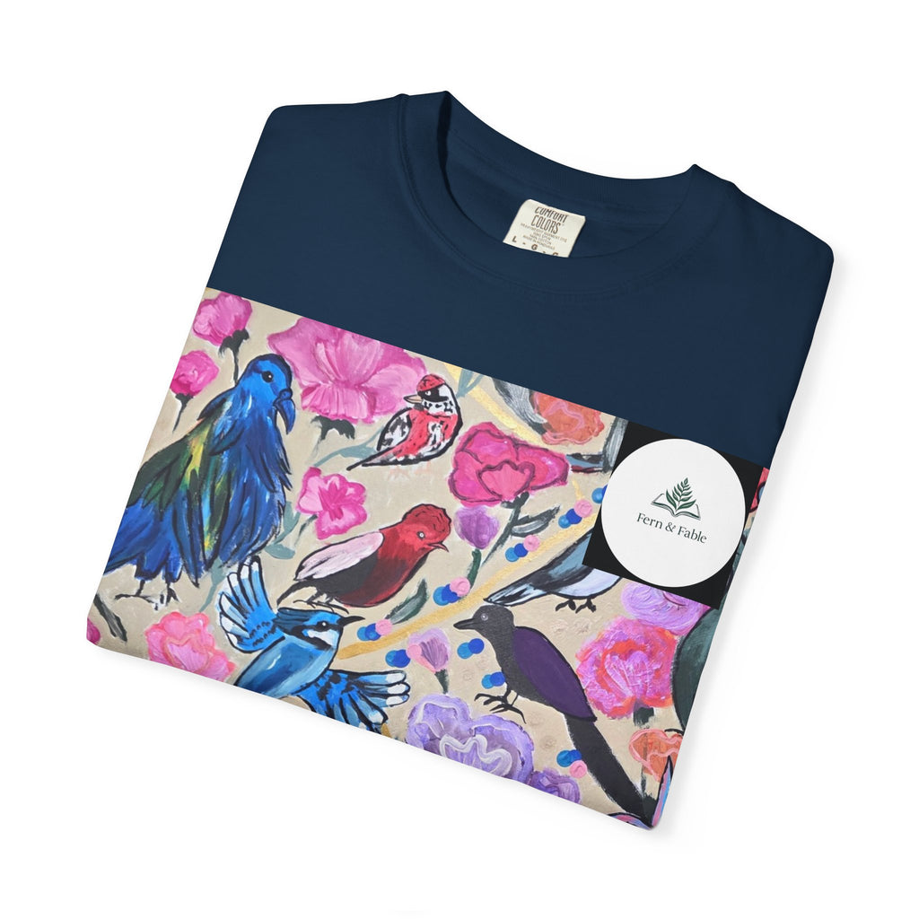 Floral Hummingbird T-Shirt — "Do Good Be Good Stay Queen" Back Print