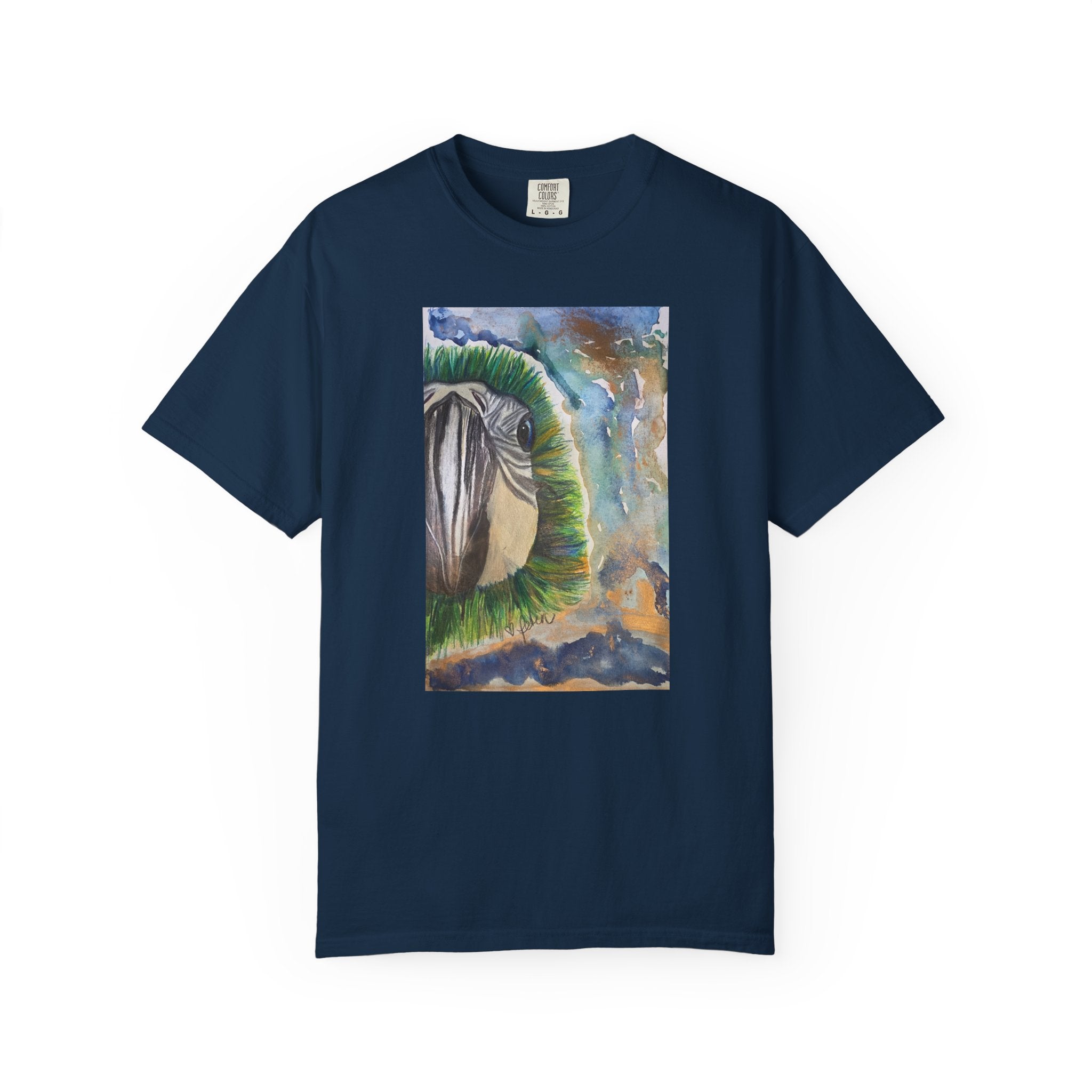 Parrot Eye Art T-Shirt — Colorful Tropical Bird Graphic Tee