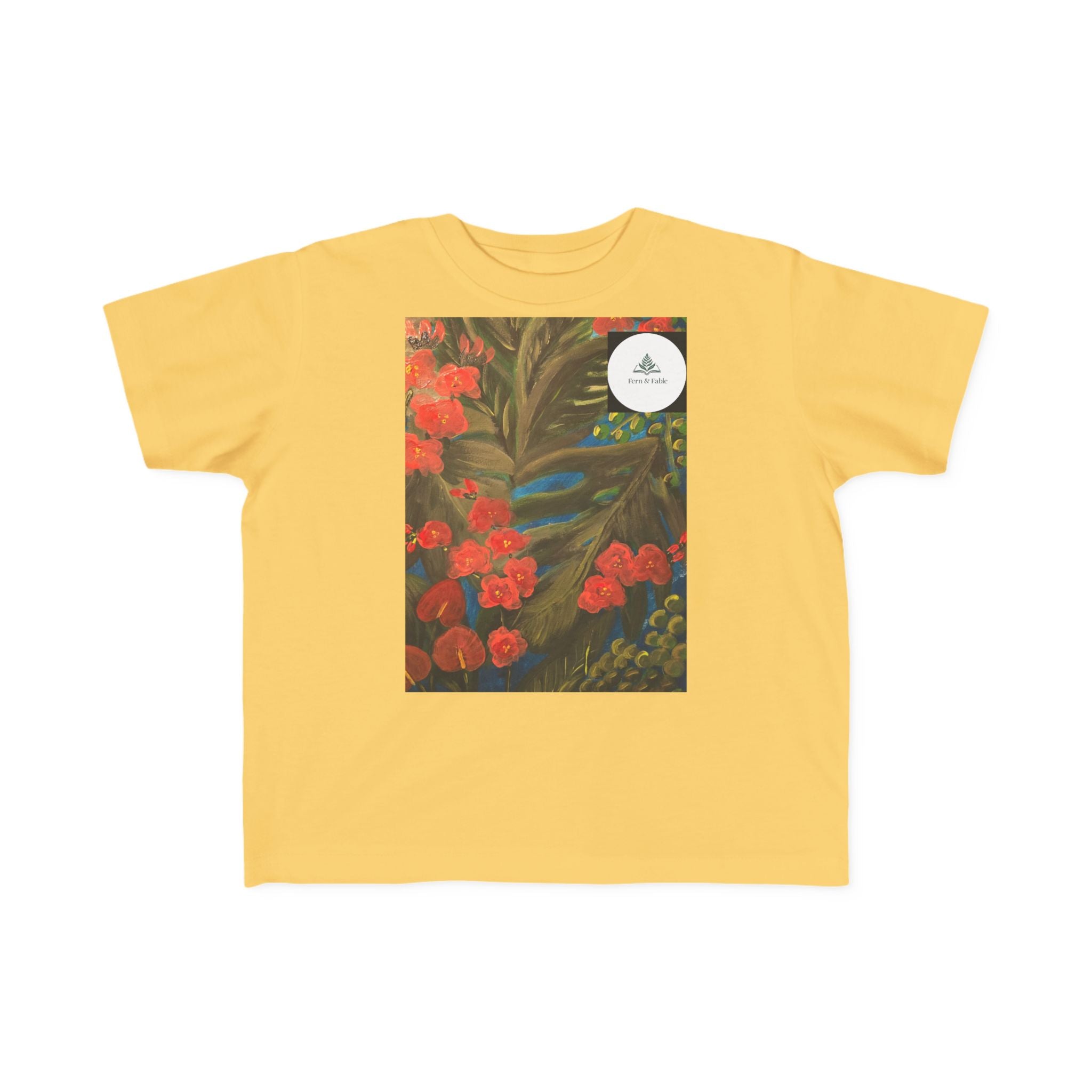 Toddler Tee — Colorful Tropical Floral Print Kids Shirt