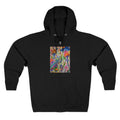 Abstract Floral Art Zip Hoodie — Colorful Garden Painting Print