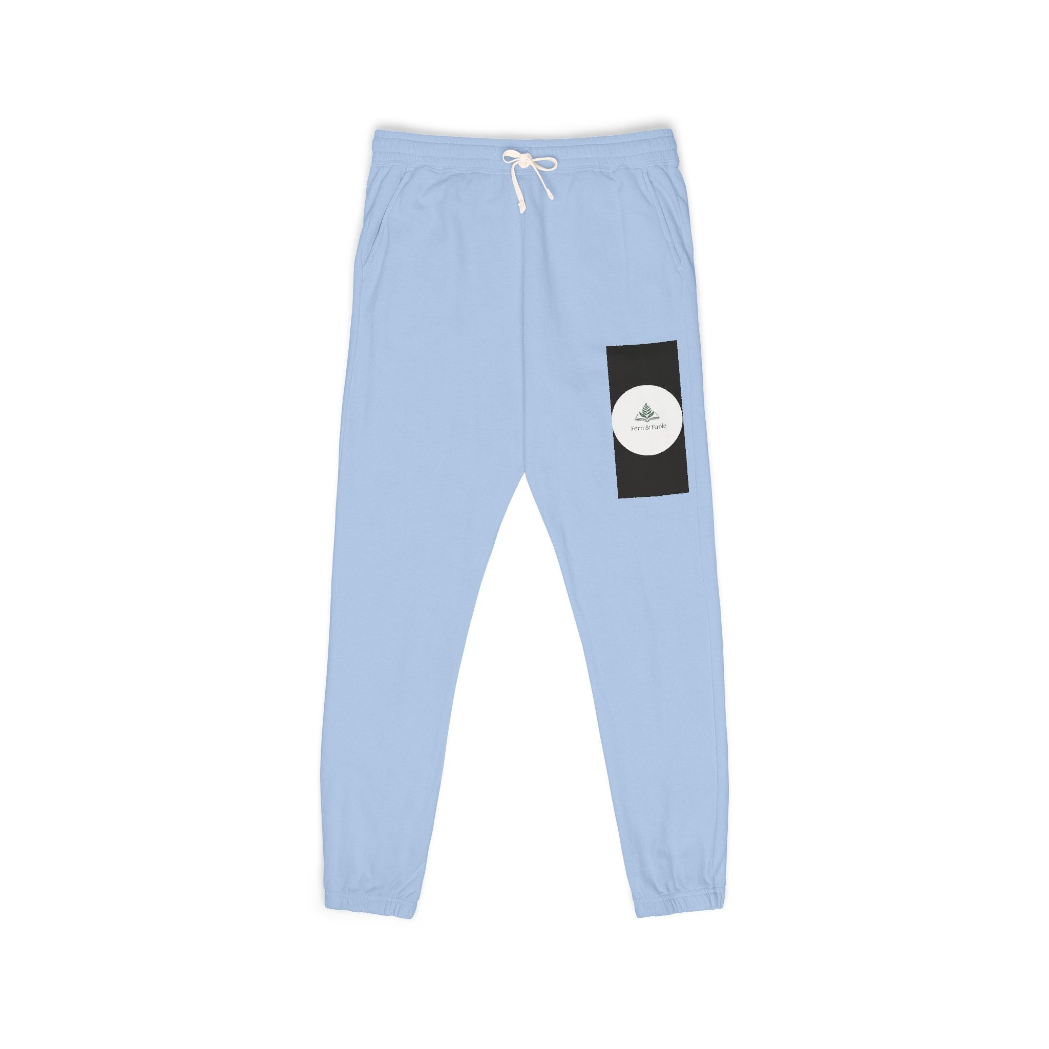 Embroidered Circle Logo Sweatpants — Garment-Dyed Fleece Joggers