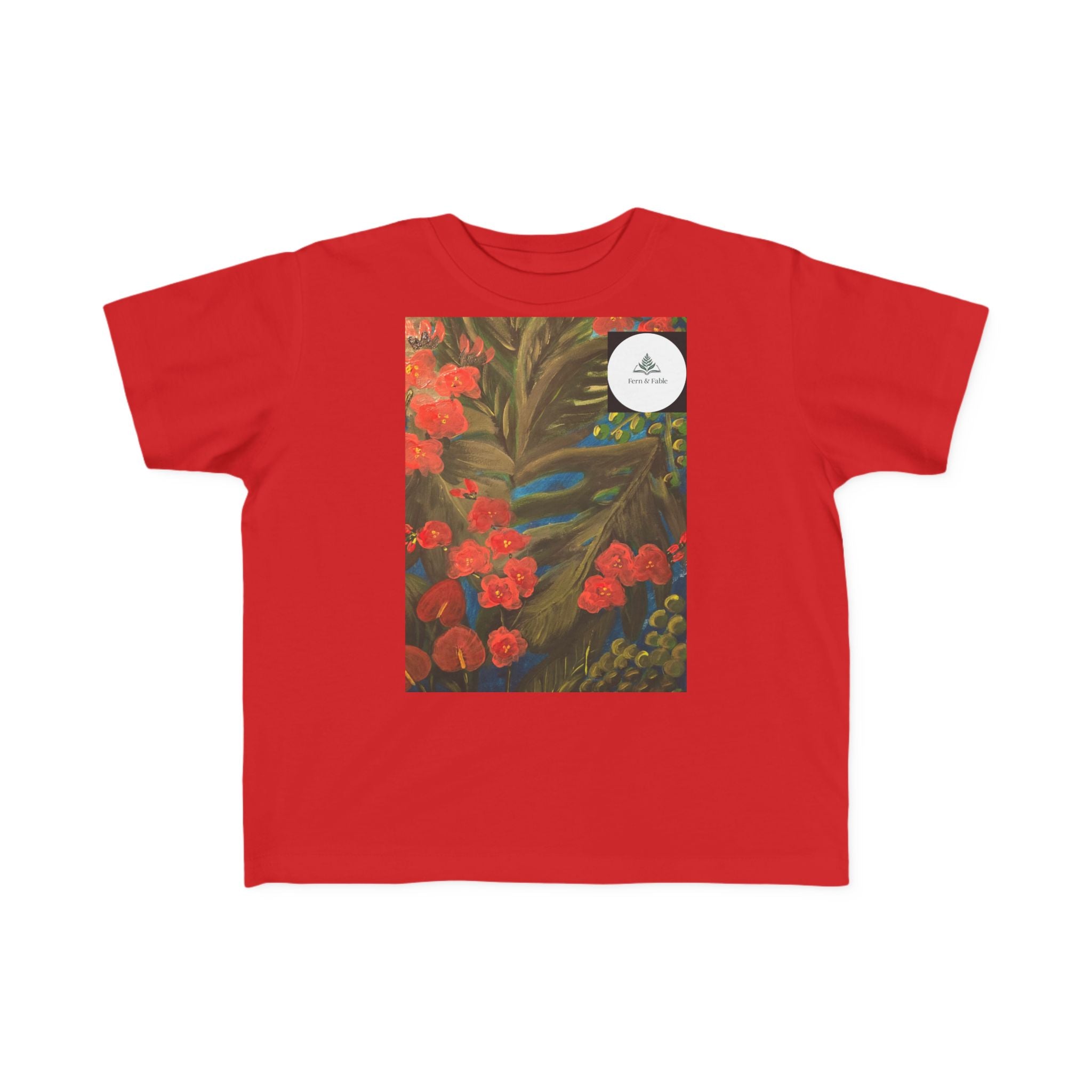 Toddler Tee — Colorful Tropical Floral Print Kids Shirt