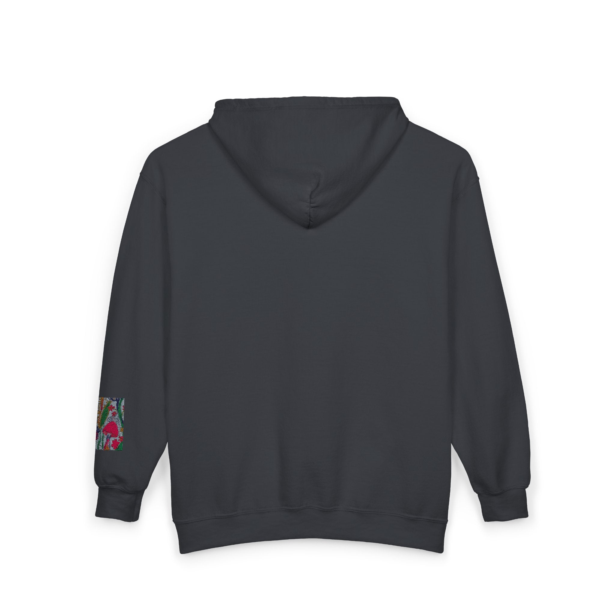 Zip Hoodie with Geometric Mandala Pocket Design